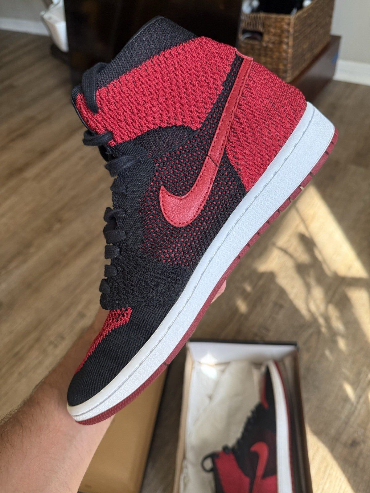 Size 10 - Jordan 1 Retro High OG Flyknit Bred