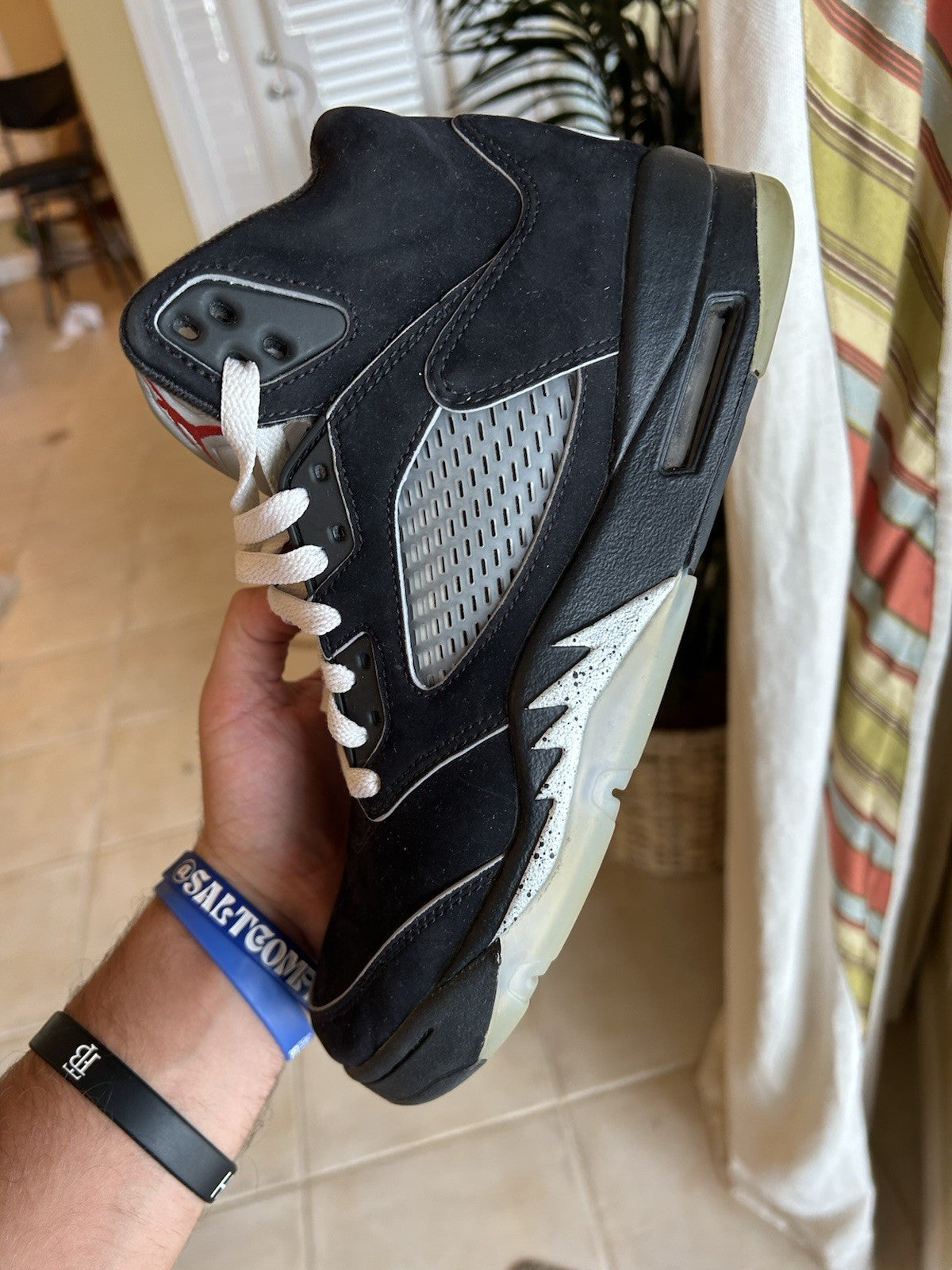 Size 8 - Air Jordan 5 Retro OG Black Metallic Reimagined
