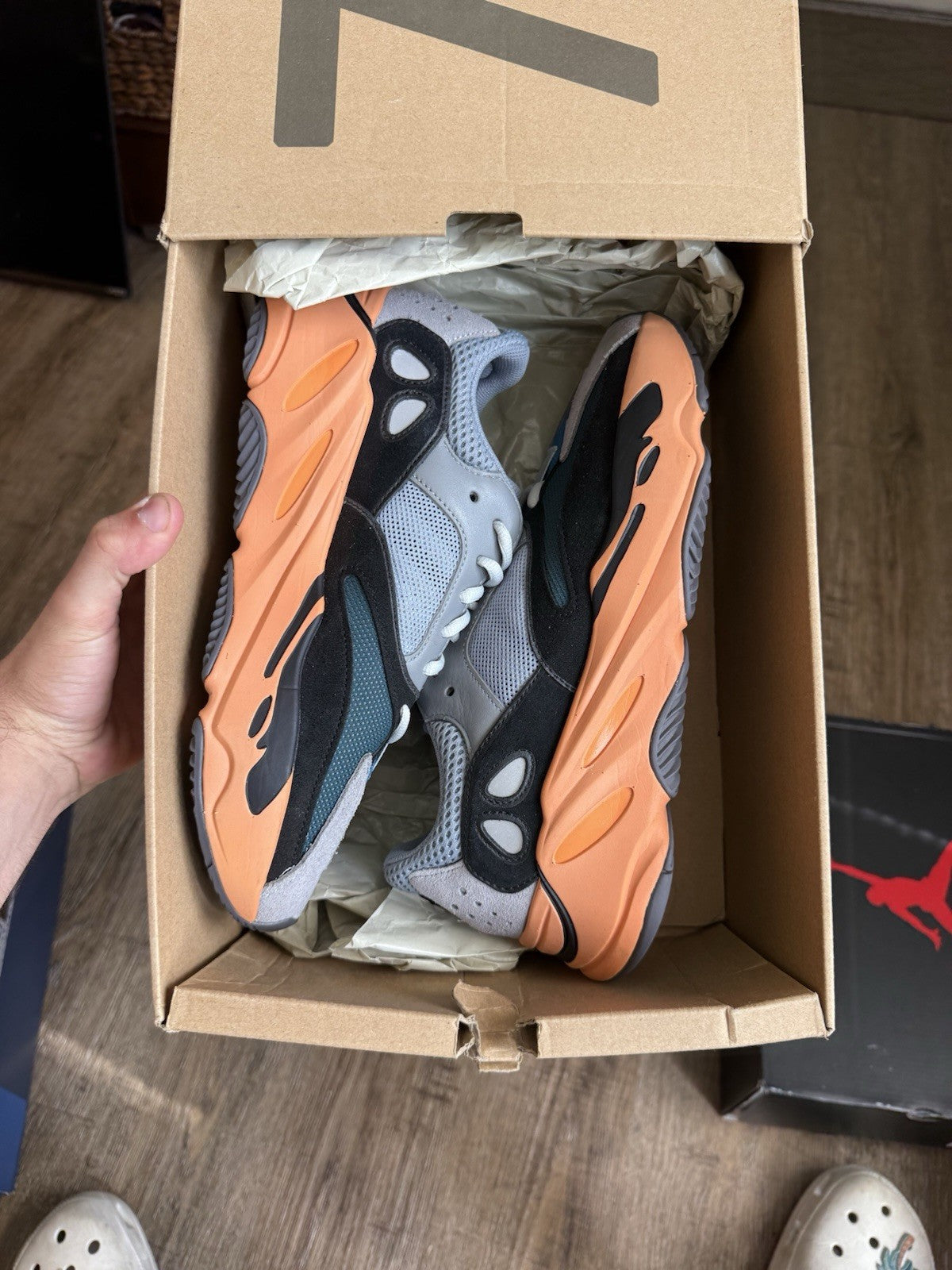 Size 10.5 - adidas Yeezy Boost 700 Wash Orange