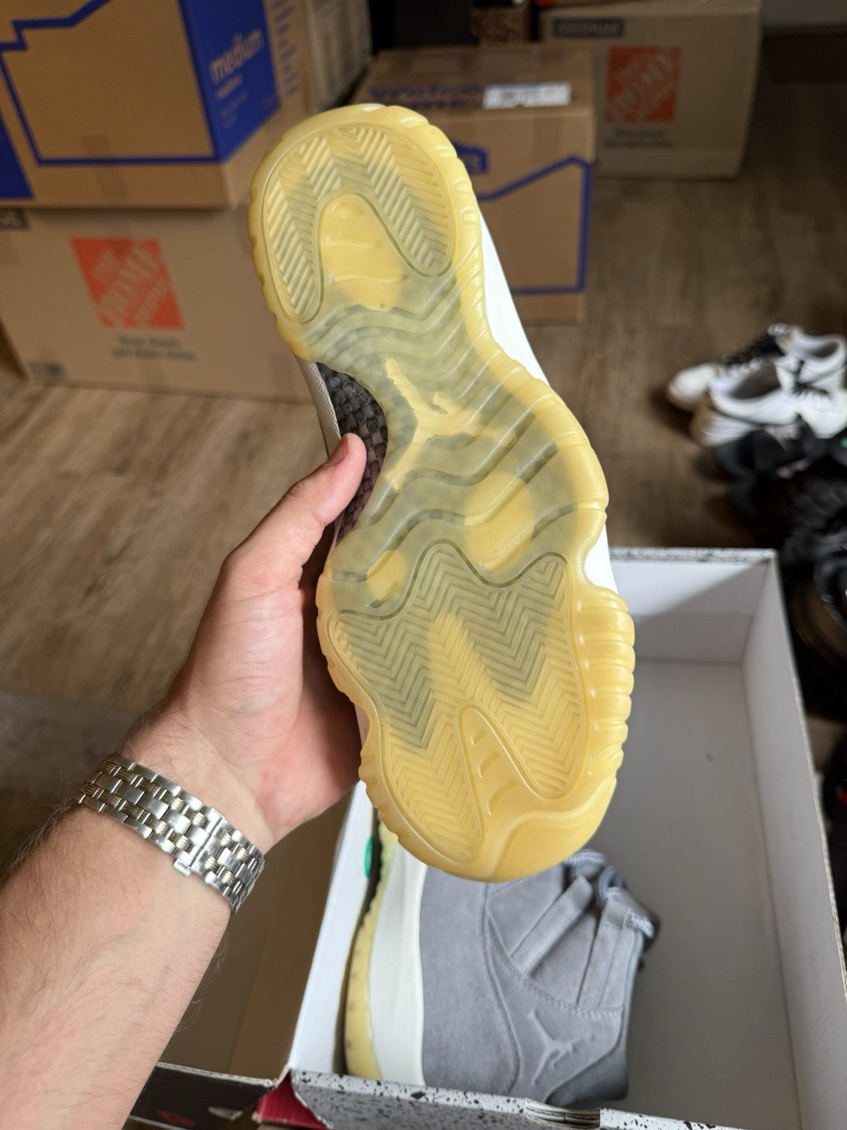 Size 8 - Air Jordan 11 Retro Premium Pinnacle Grey Suede