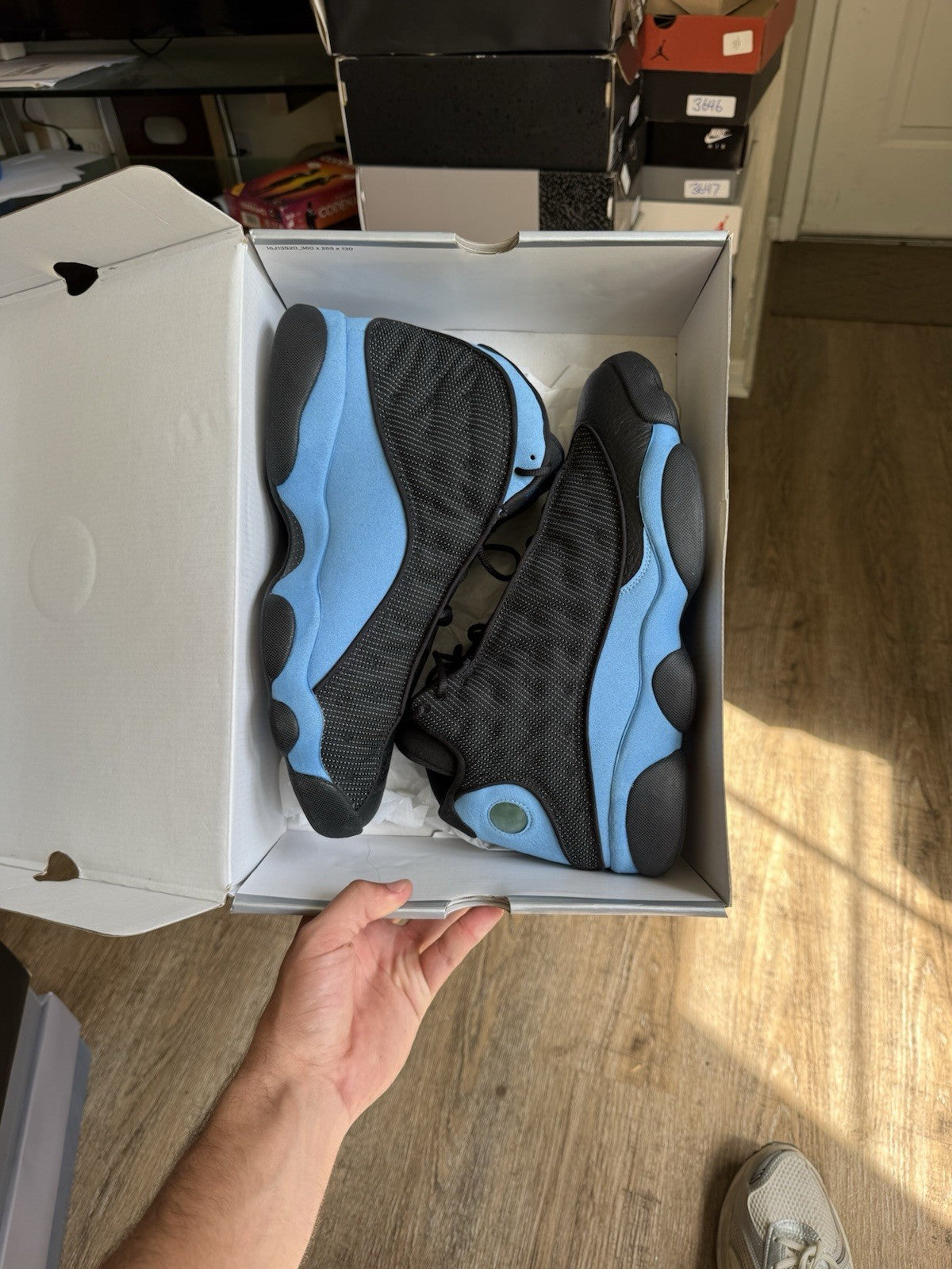 Size 13 - Jordan 13 Retro Mid Black University Blue