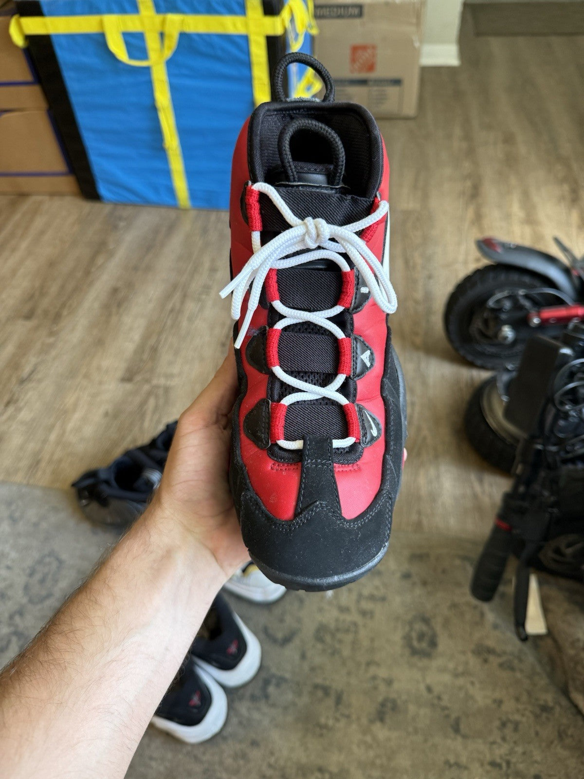 Size 8 - Nike Air Max Uptempo 95 Bulls Black Red Pippen