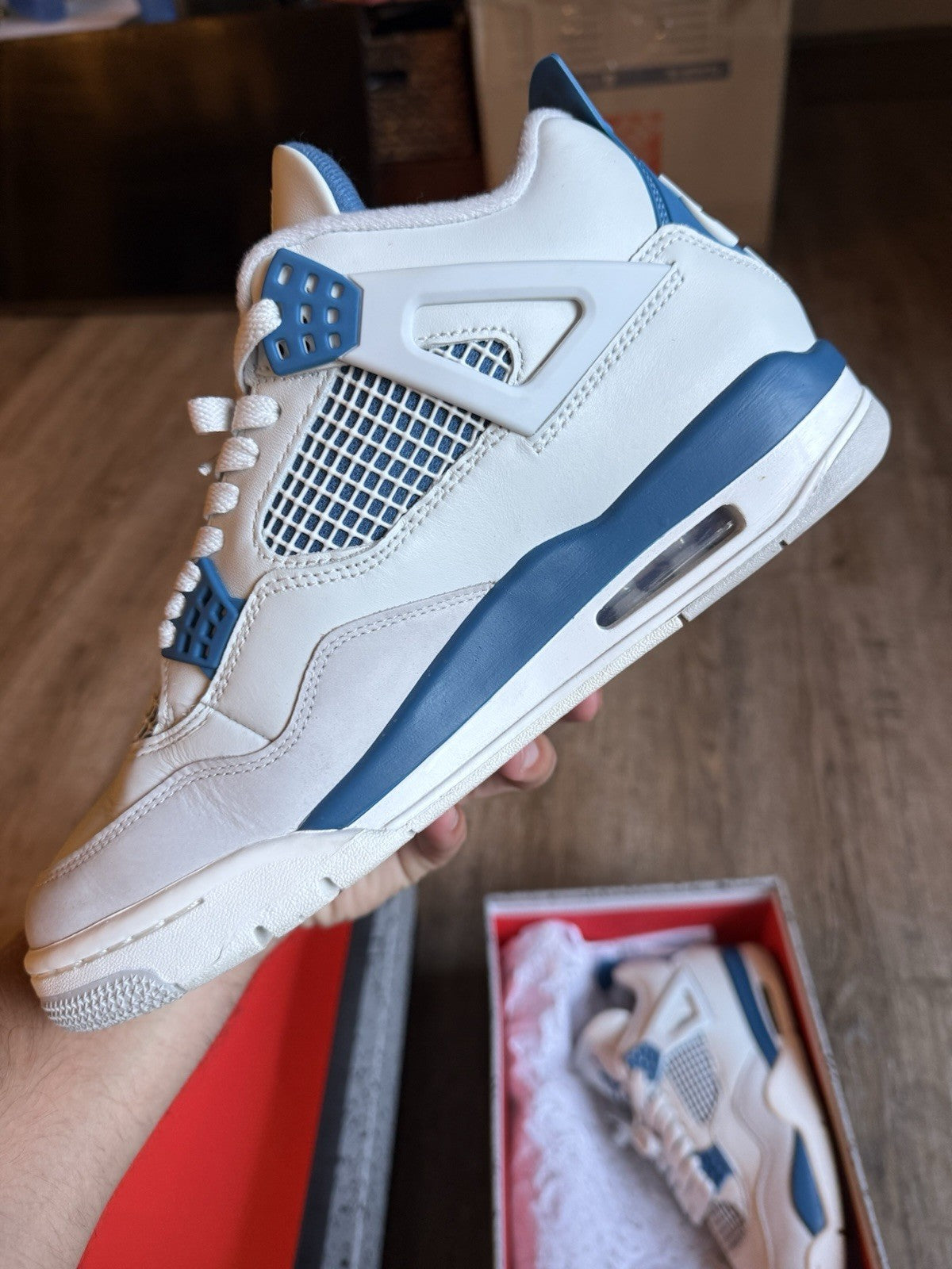 Size 9 - Jordan 4 Retro Military Blue