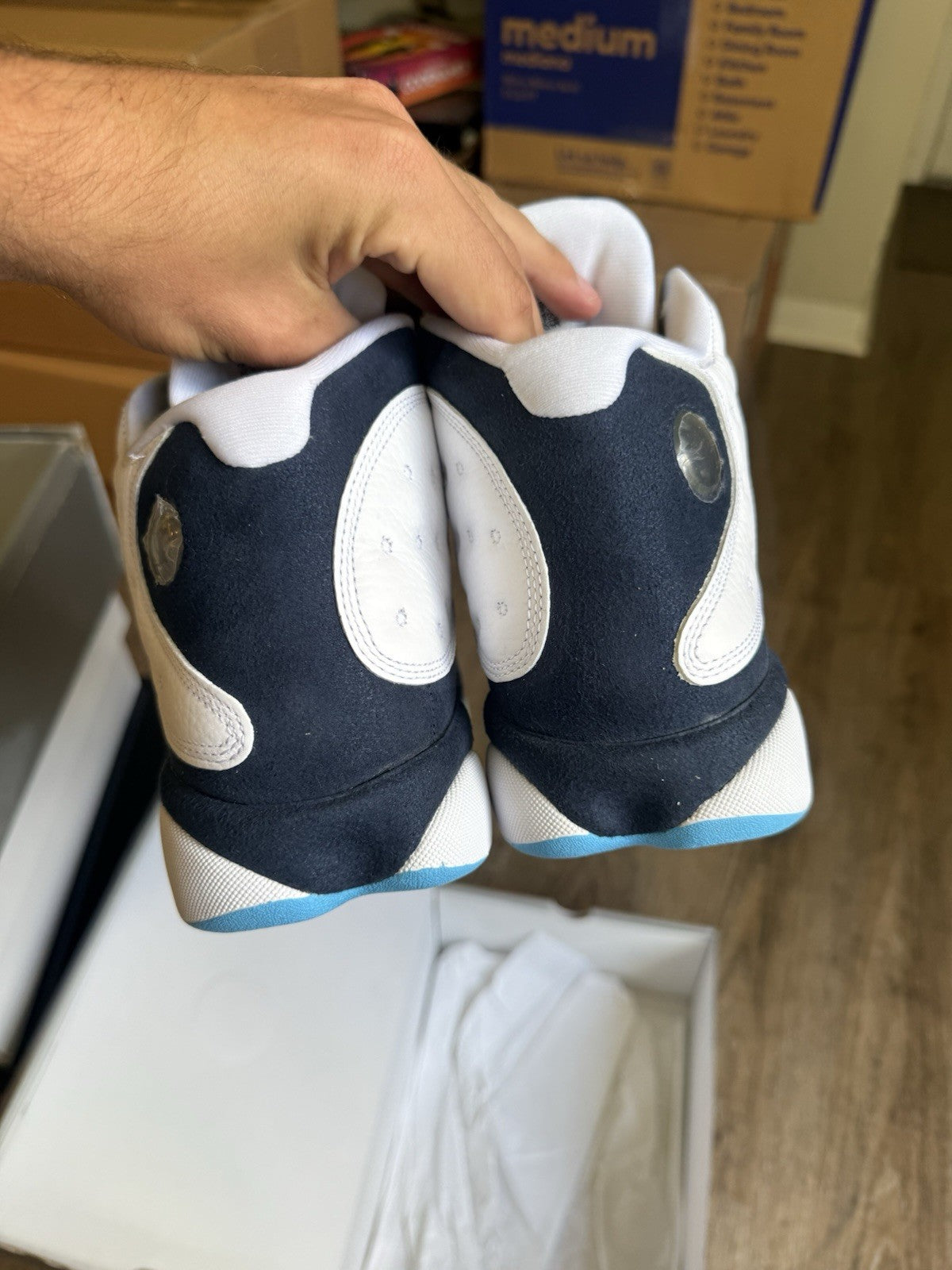 Size 11 - Jordan 13 Retro Obsidian Powder Blue (worn once)