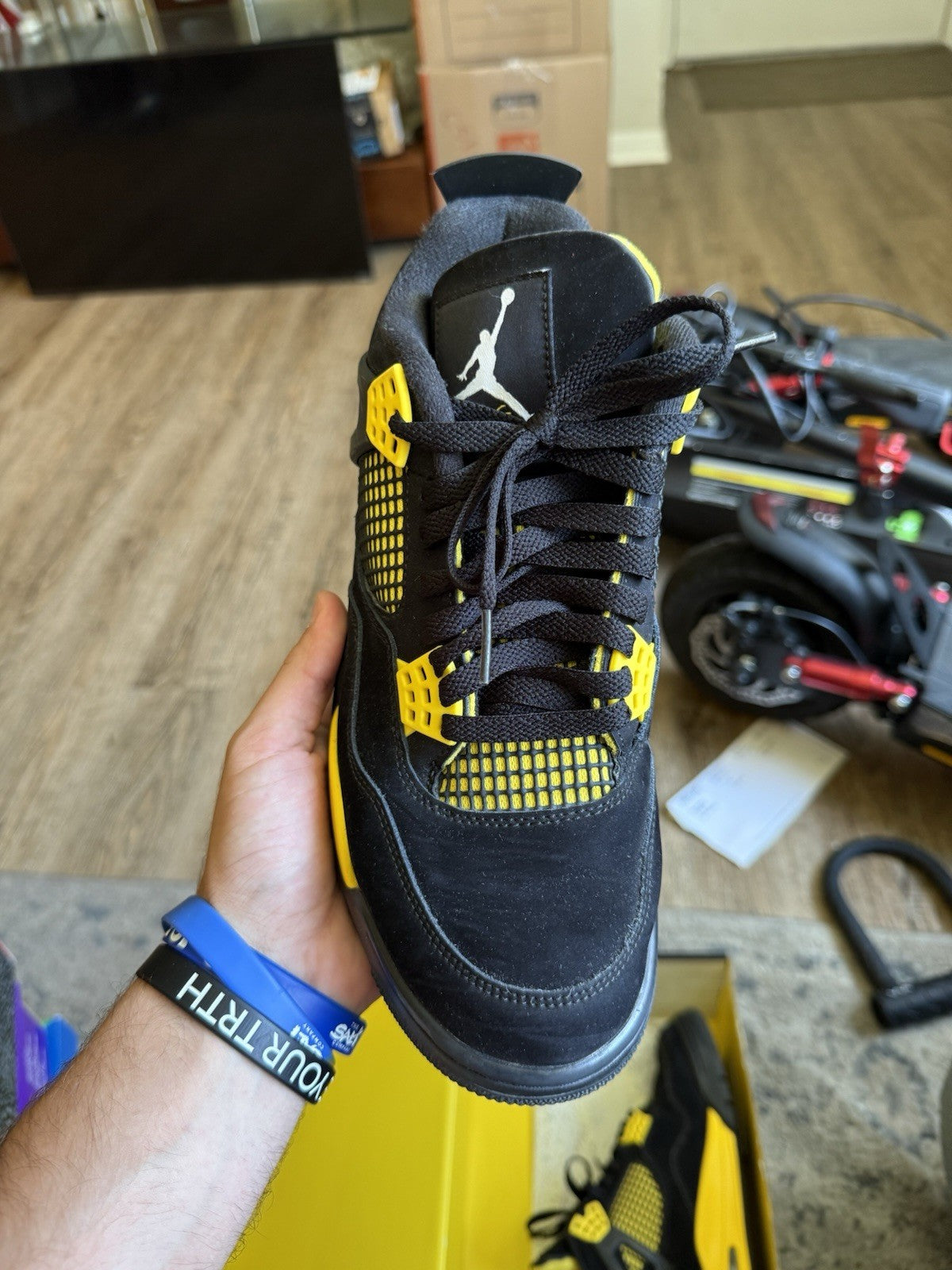 Size 9 - Air Jordan 4 Retro Yellow Thunder