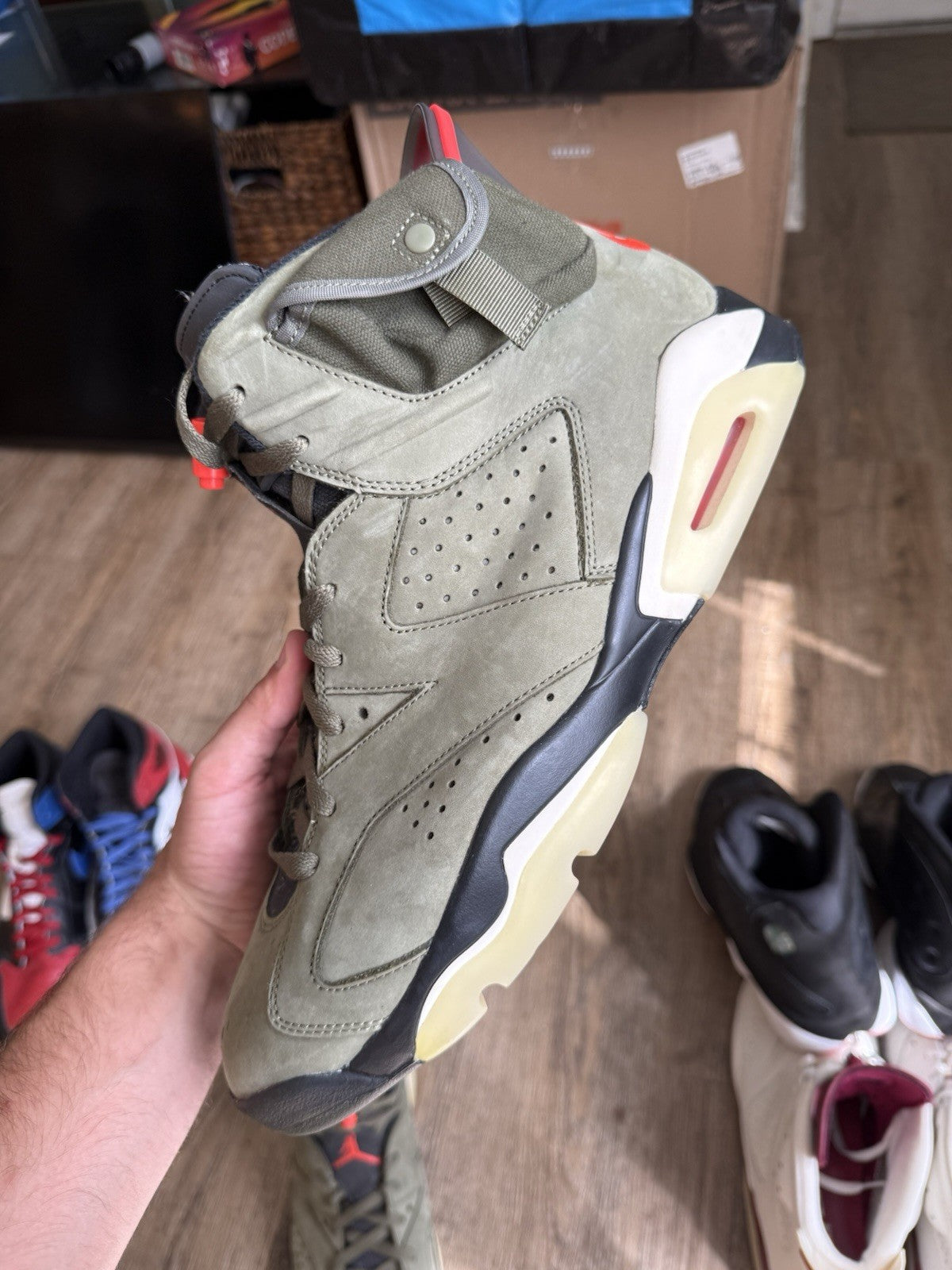 Size 14 - Jordan 6 Retro x Travis Scott Mid Olive