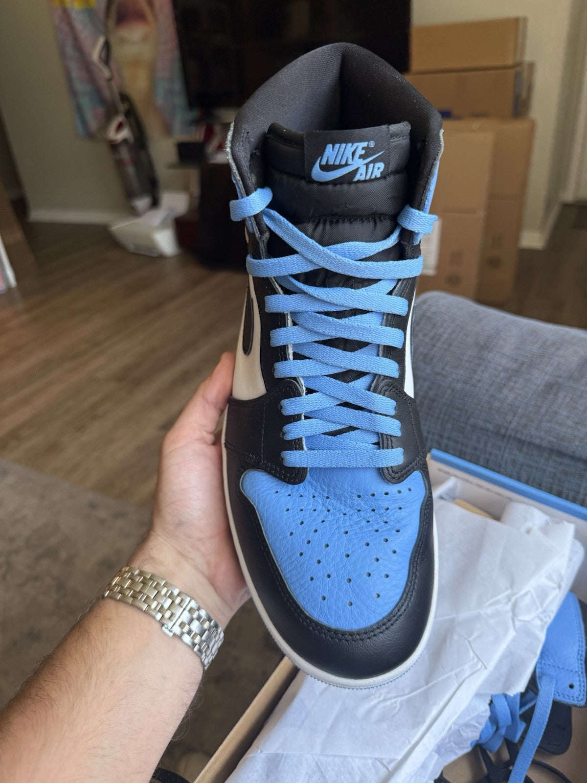 Size 11.5 - Nike Air Jordan 1 Retro OG High UNC Toe
