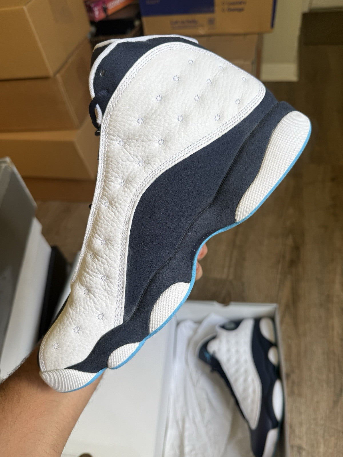 Size 11 - Jordan 13 Retro Obsidian Powder Blue (worn once)