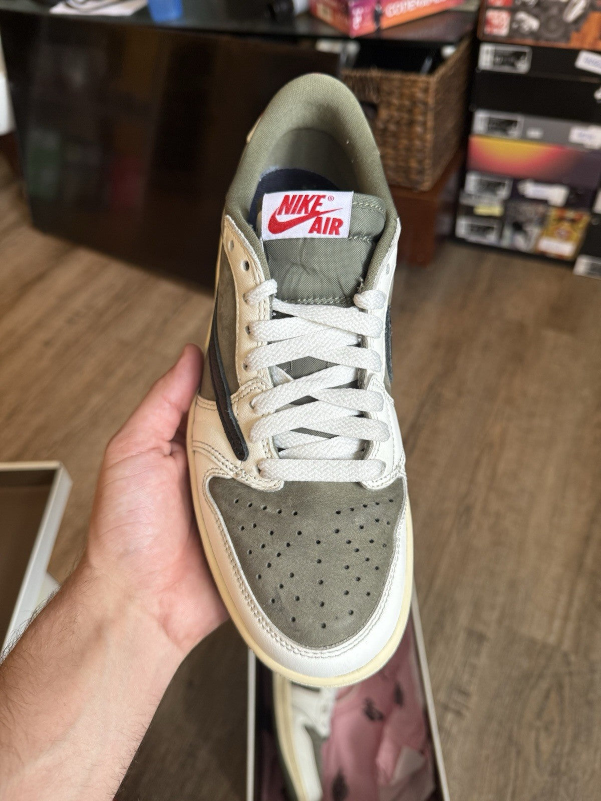 Size 7M - Jordan 1 Low OG SP Travis Scott Medium Olive
