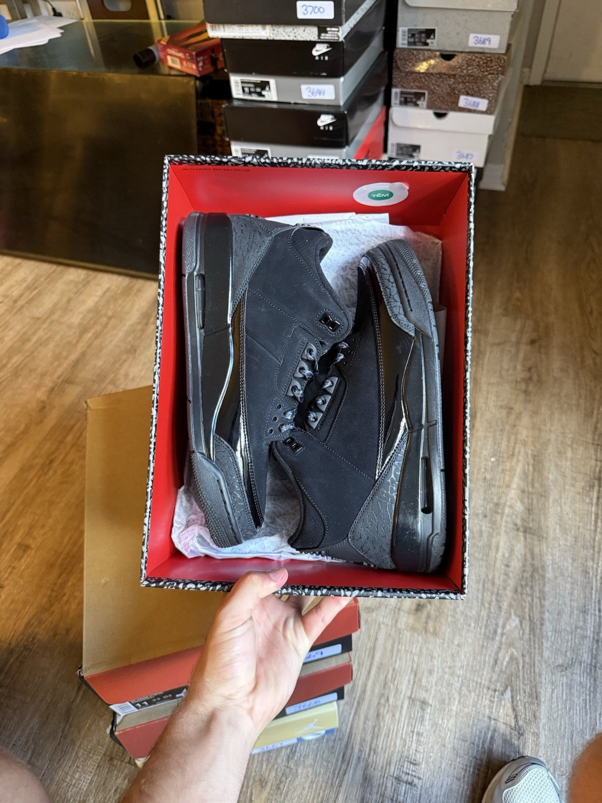 Size 11 -Jordan 3 Retro Black Cat (2025)