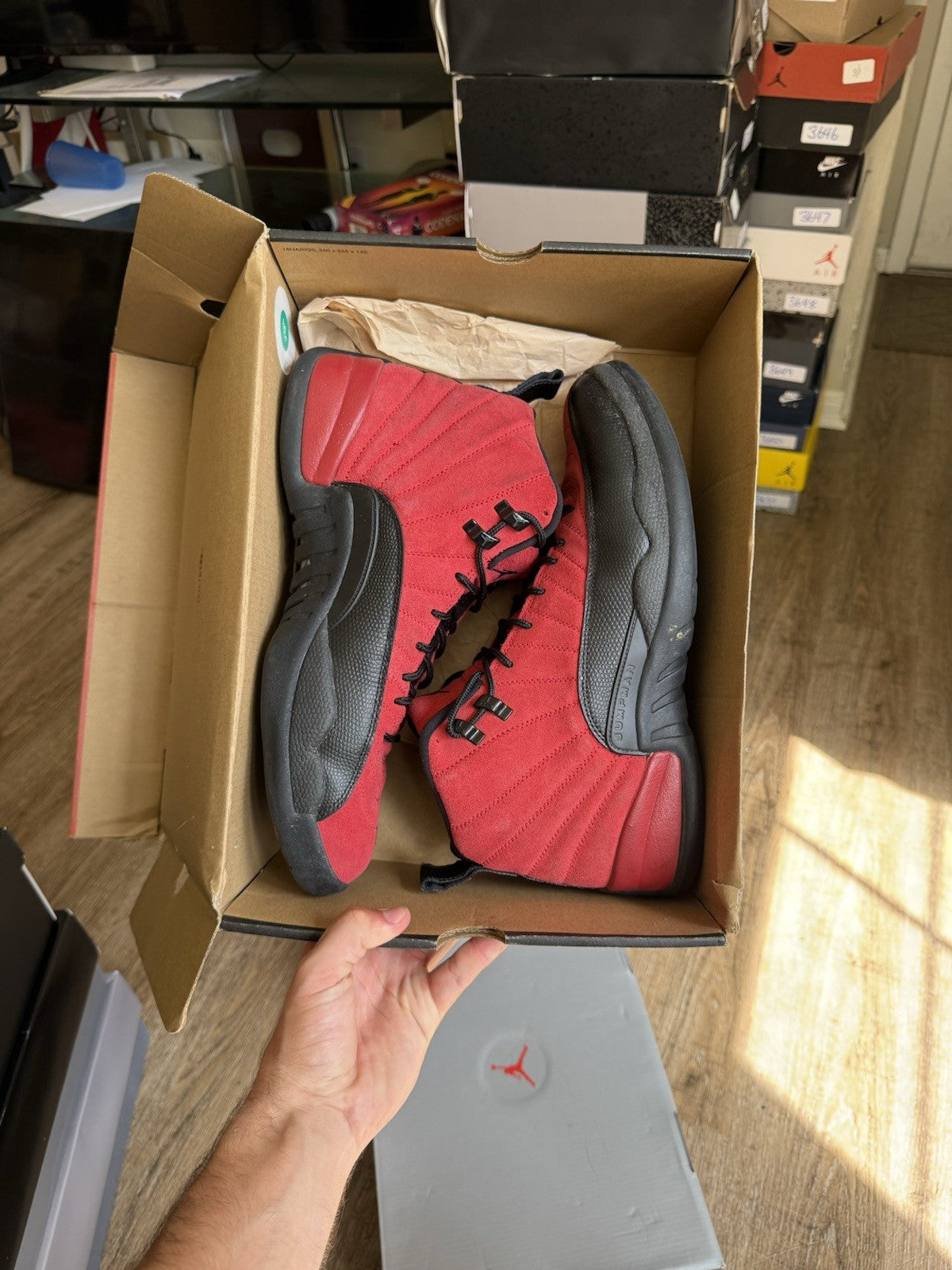 Size 13 - Jordan 12 Retro Reverse Flu Game