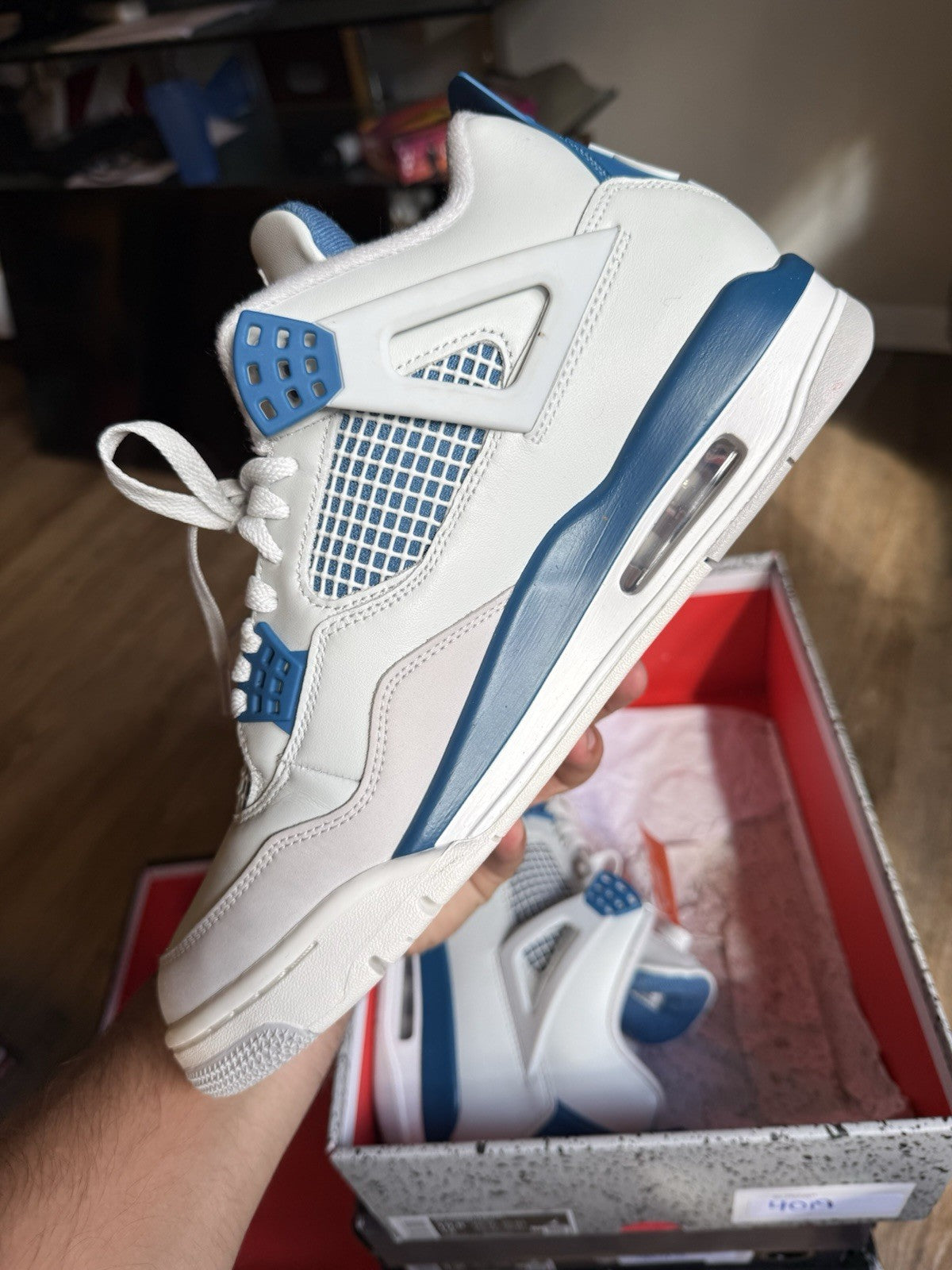 Size 10.5 - Jordan 4 Retro Military Blue