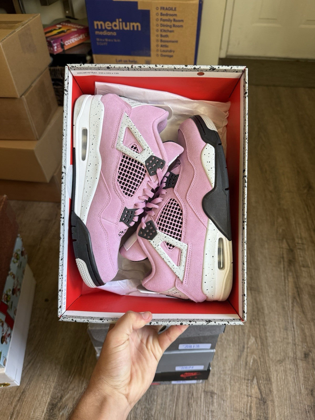 Size 9M/10.5W - Jordan 4 Retro Orchid