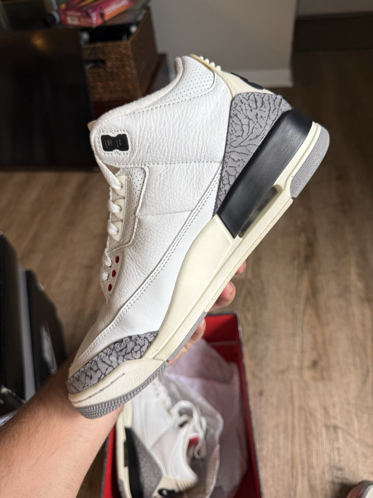 Size 8 - Jordan 3 Retro White Cement Reimagined