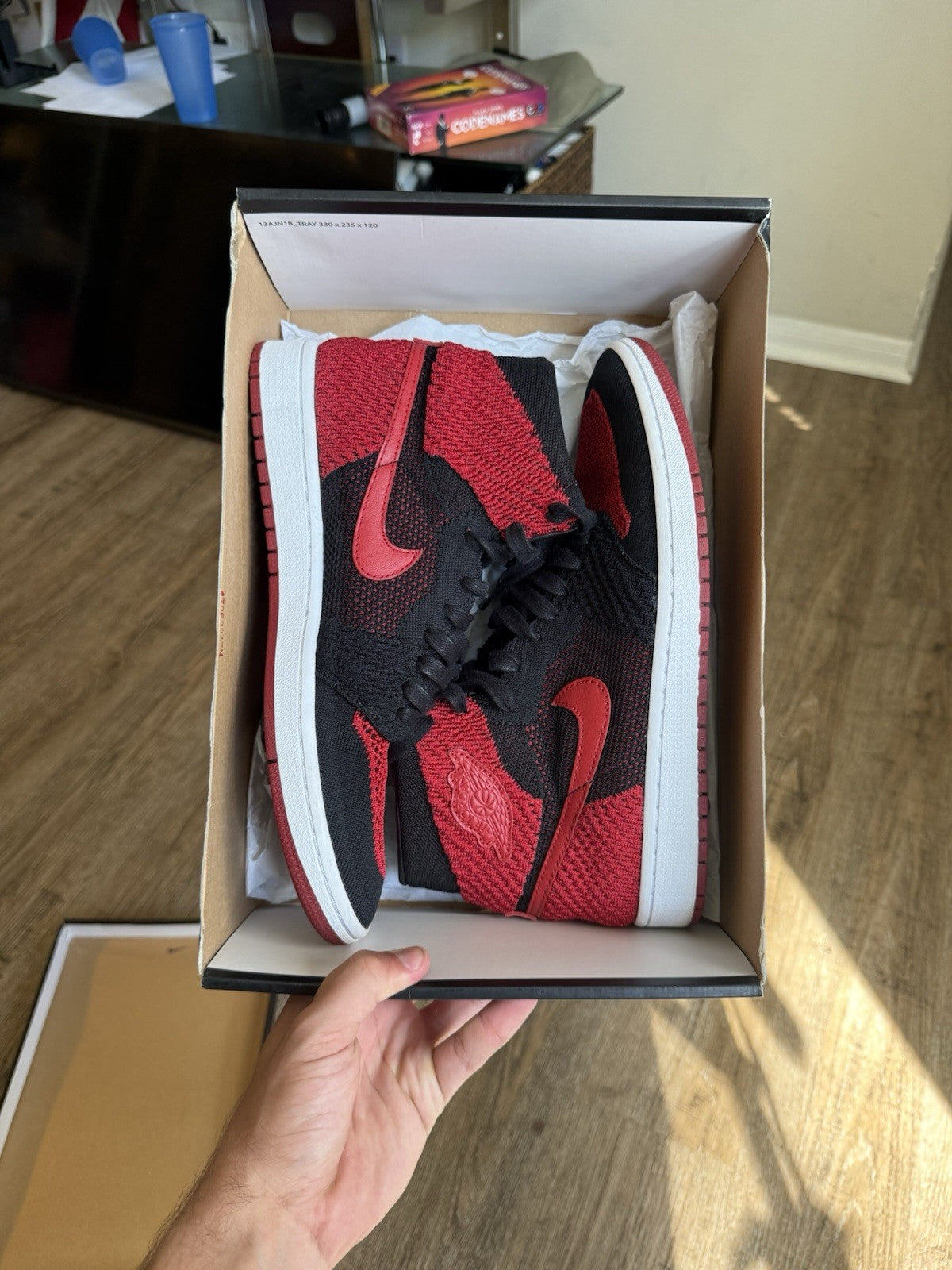 Size 10 - Jordan 1 Retro High OG Flyknit Bred