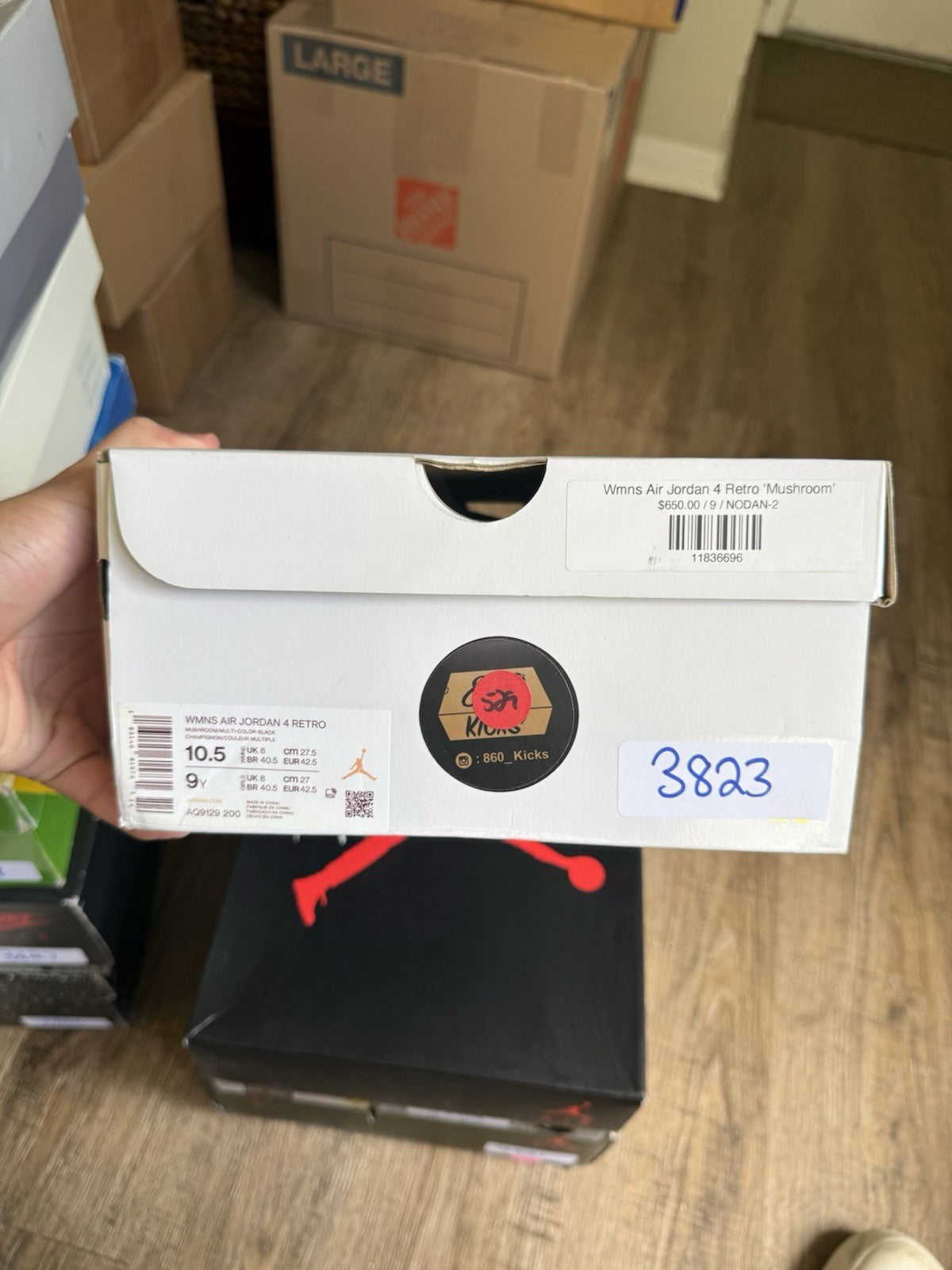 Size 9M/10.5W - Jordan 4 Retro Fossil (Brand New)