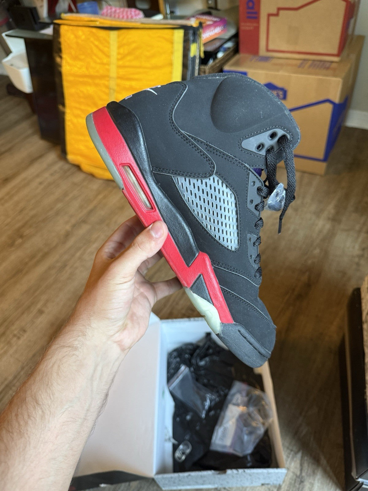 Size 10.5 - Jordan 5 Retro Top 3 Black (2020)