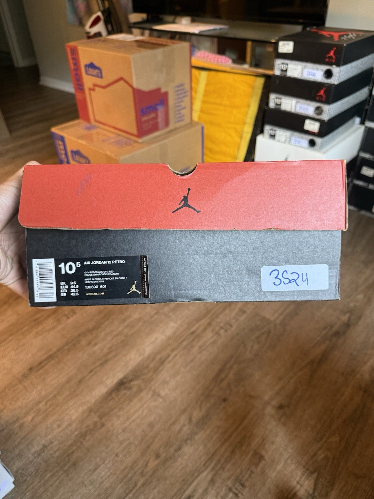 Size 10.5- Jordan 12 Retro Gym Red (2018)