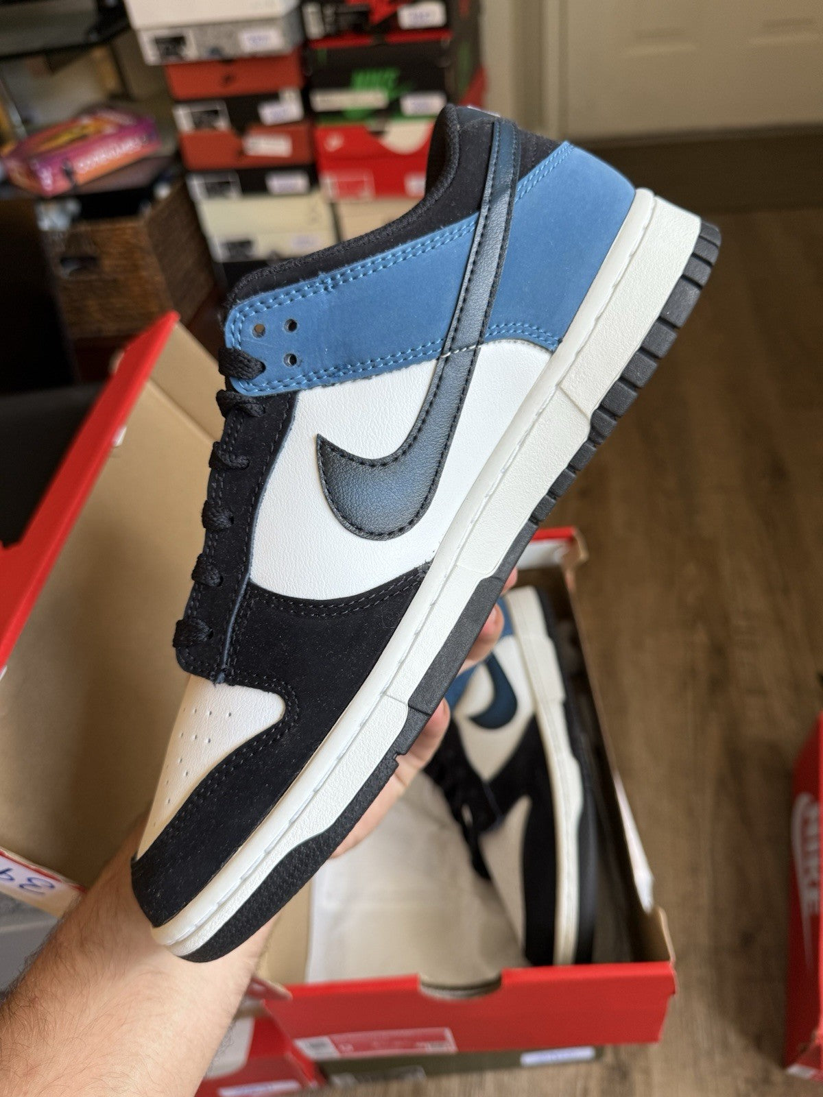Size 9 - Nike Dunk Low Airbrush - Industrial Blue