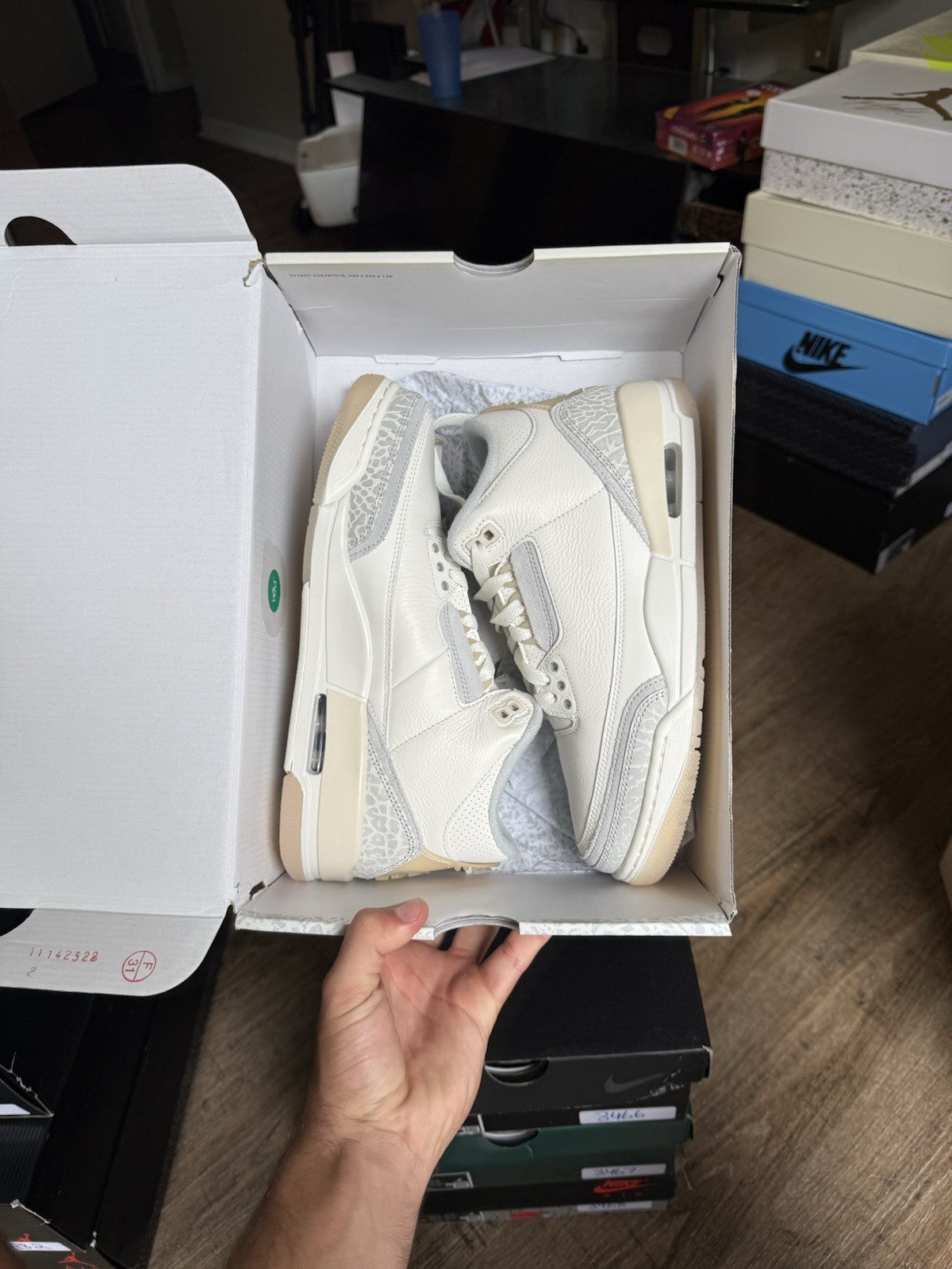 Size 8 -Jordan 3 Craft Ivory