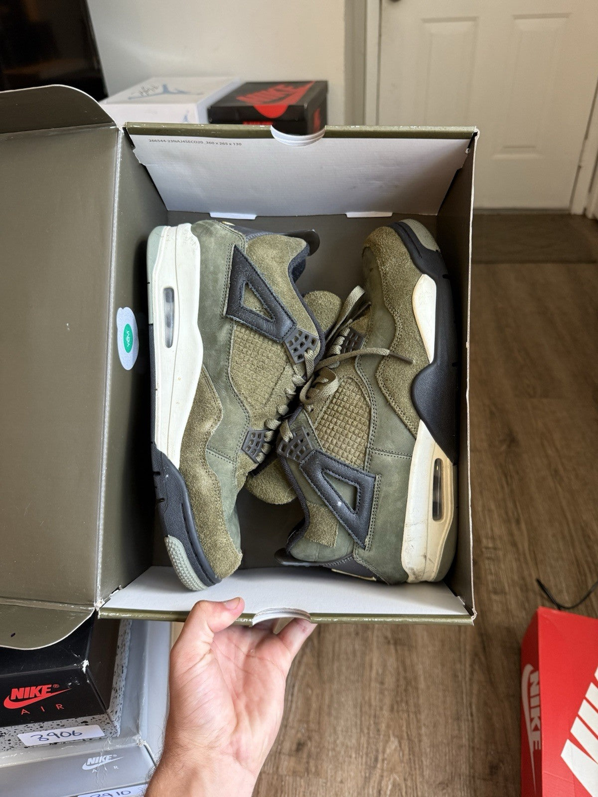 Size 11.5 - Jordan 4 Retro Craft Olive Green