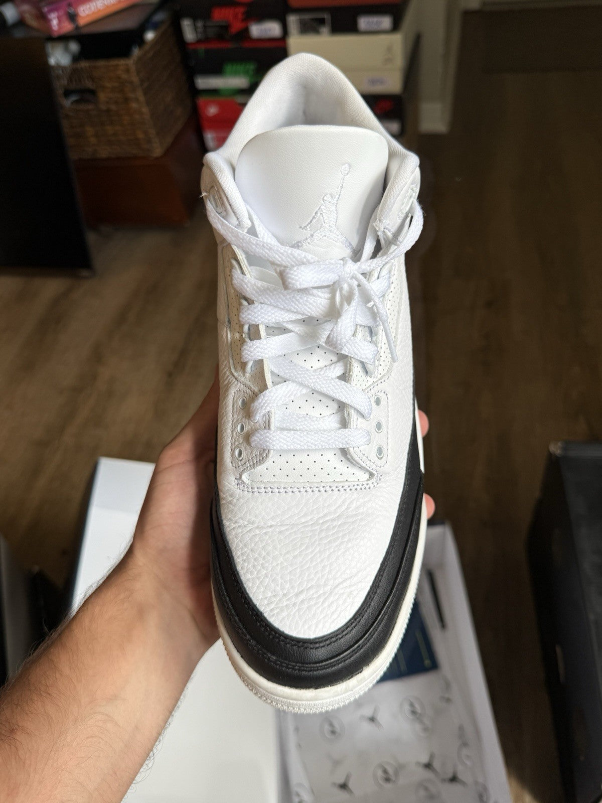 Size 10.5 - Jordan 3 Retro SP x Fragment Design Mid White