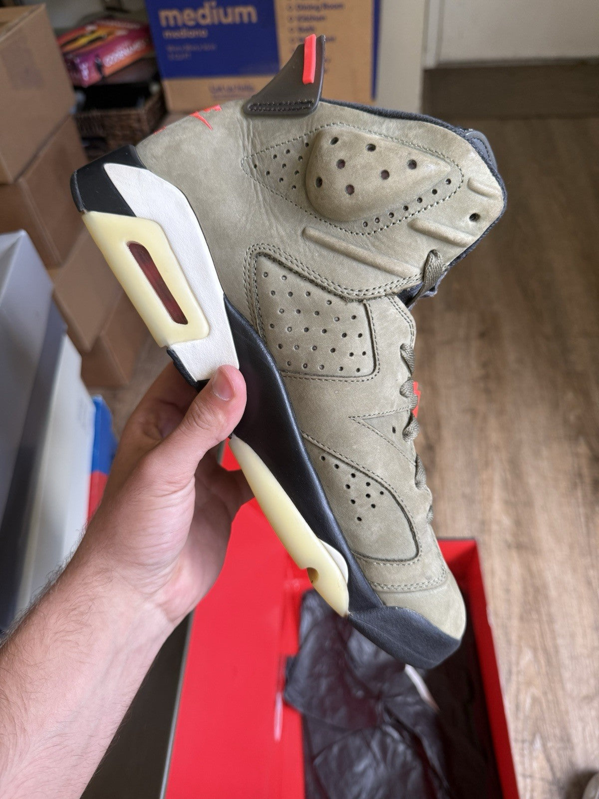 Size 11 - Jordan 6 Retro x Travis Scott Olive