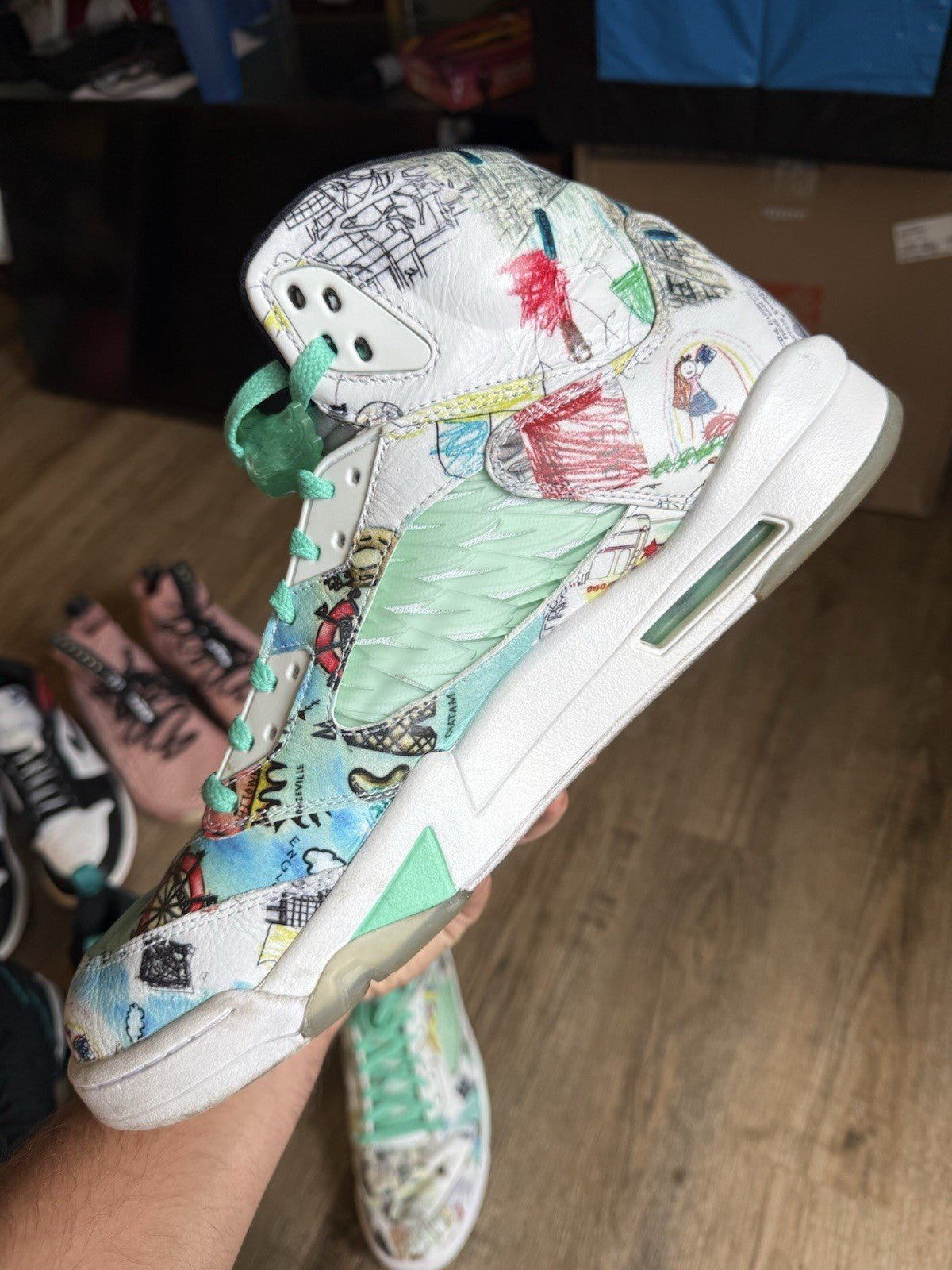 Size 14 - Jordan 5 Retro Wings White