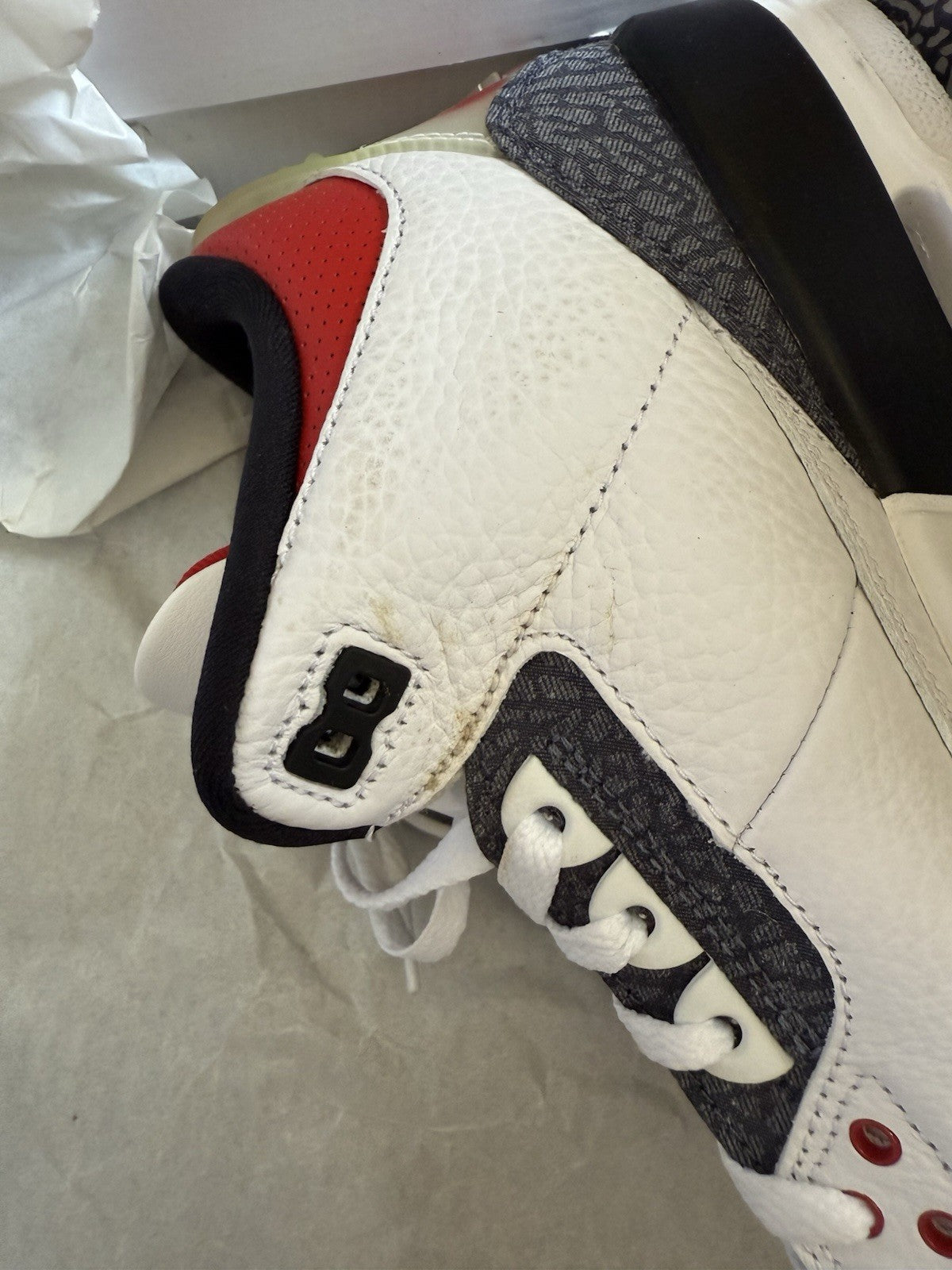 Size 10.5 - Jordan 3 Retro Denim SE Fire Red 2020 (Brand New)