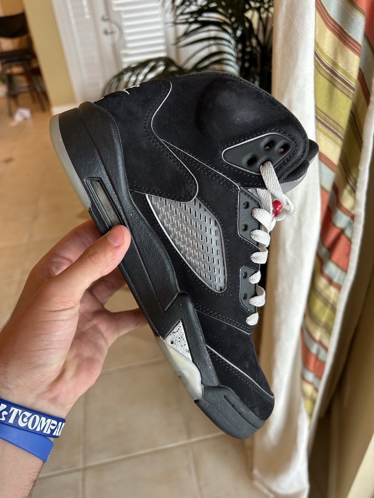Size 8 - Air Jordan 5 Retro OG Black Metallic Reimagined