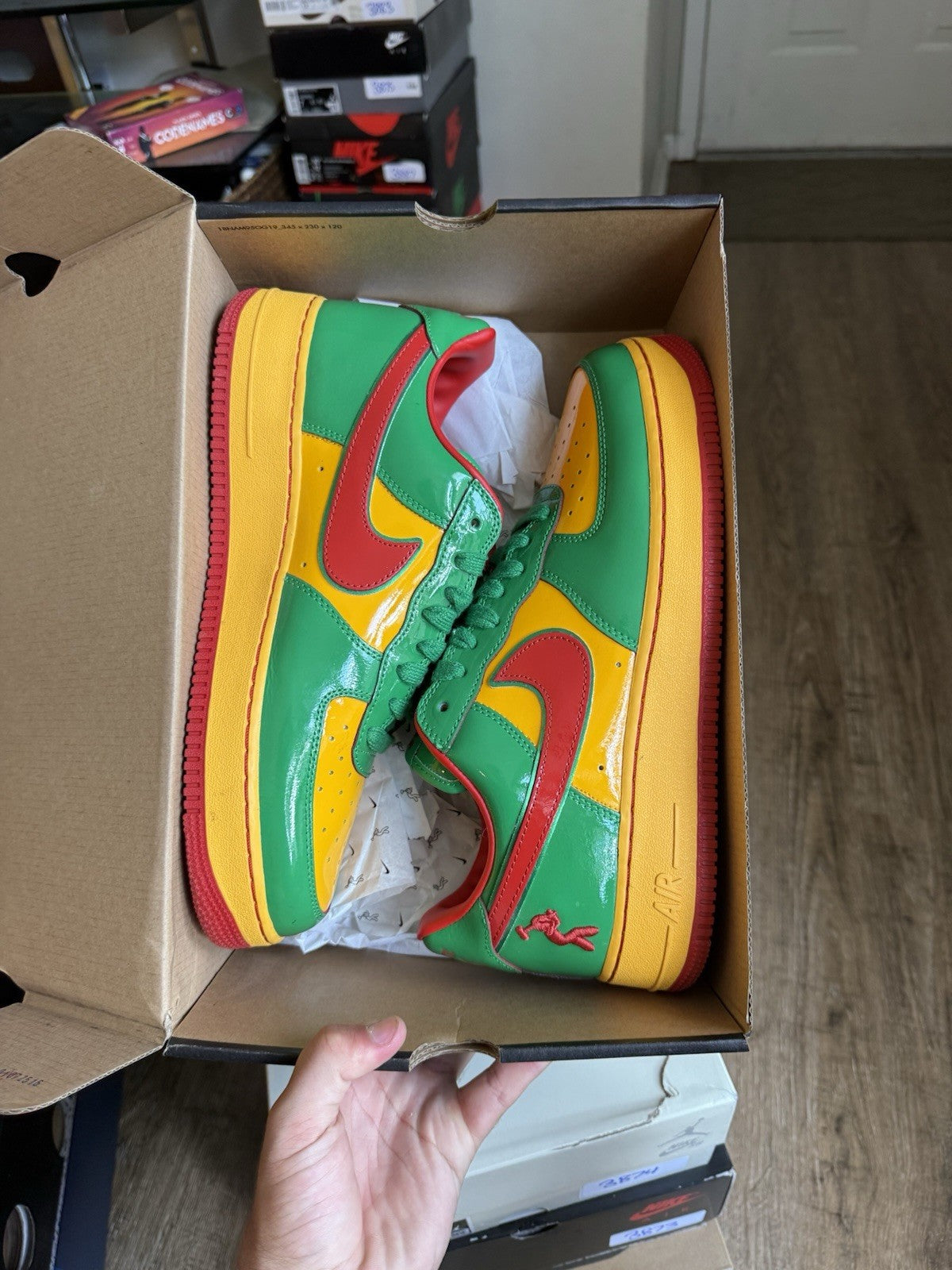 Size 12 - Nike Lil Yachty x Air Force 1 Low Concrete Boys Lucky Green