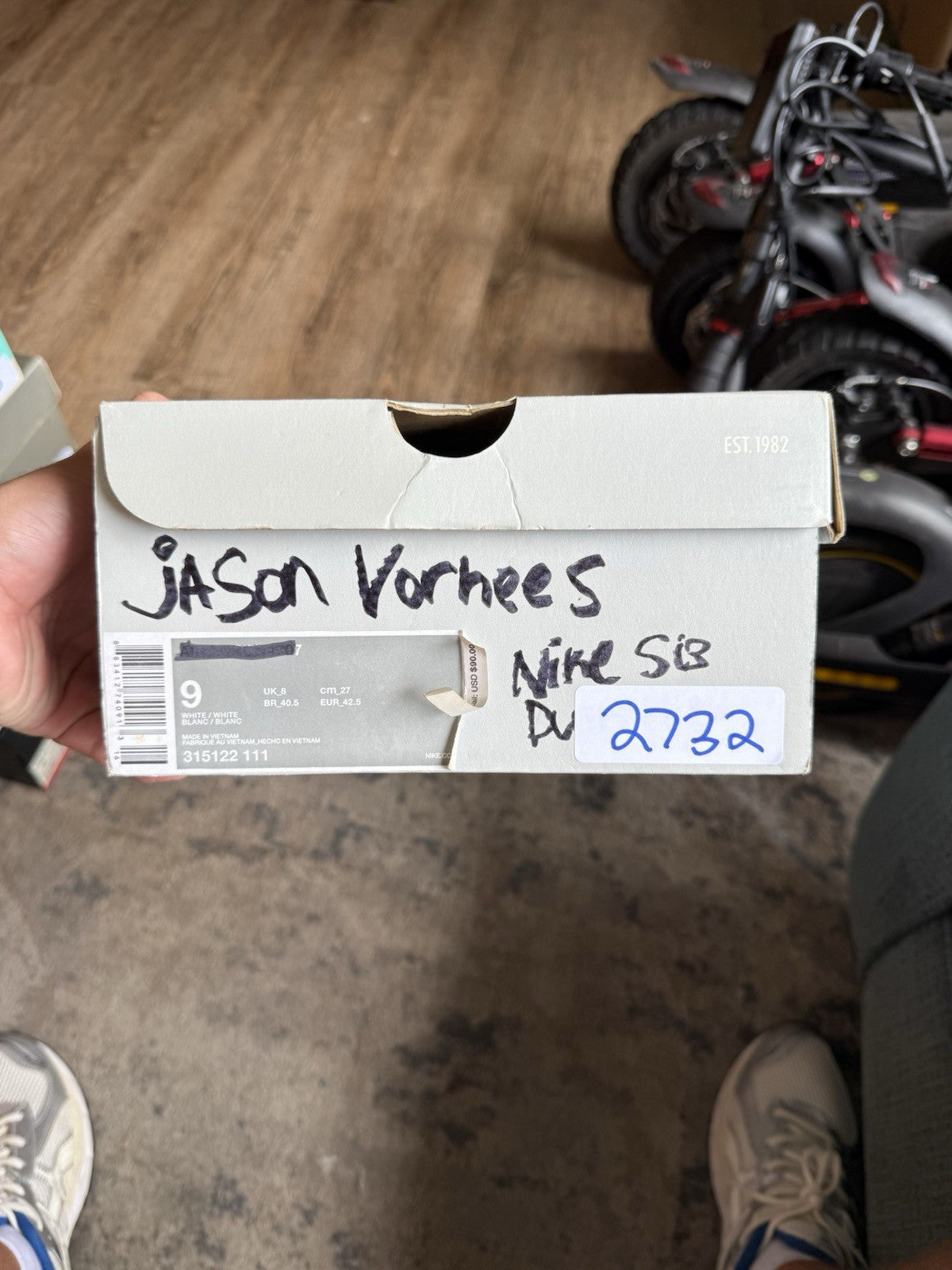Size 9M / 10.5W - Nike Dunk Pro SB High Jason Voorhees