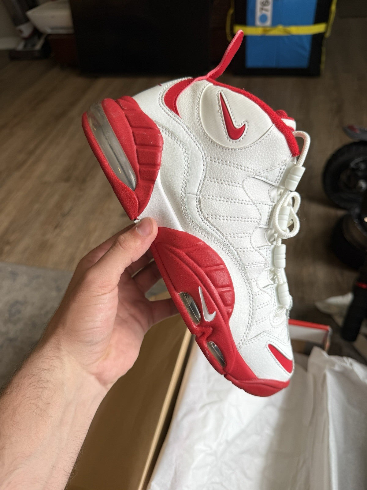 Size 8 - Nike Air Max Sensation Summit White/University Red