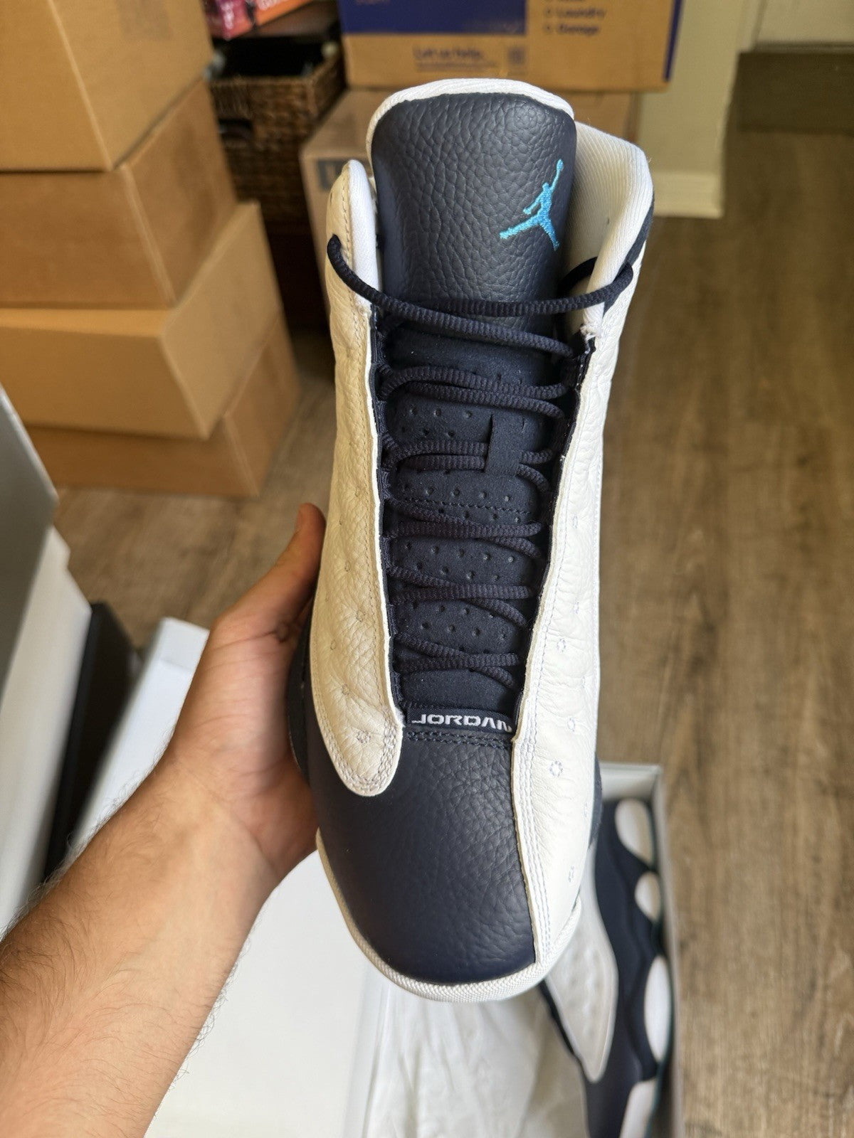 Size 11 - Jordan 13 Retro Obsidian Powder Blue (worn once)