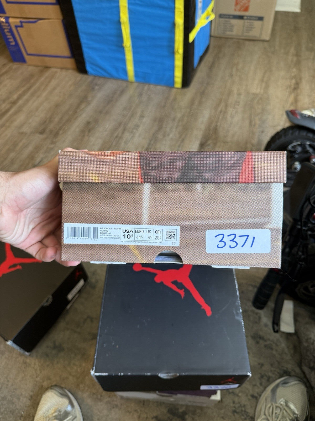 Size 10.5 - Air Jordan 1 Retro OG High Black Toe Reimagined