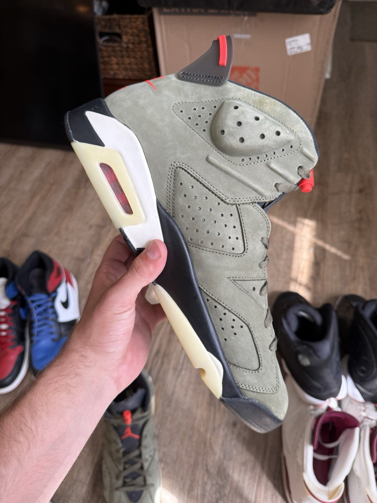Size 14 - Jordan 6 Retro x Travis Scott Mid Olive