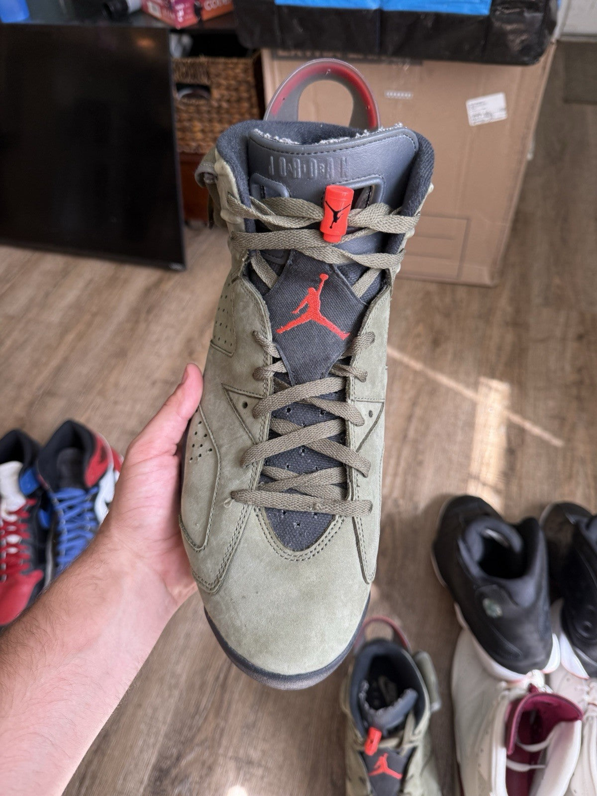 Size 14 - Jordan 6 Retro x Travis Scott Mid Olive