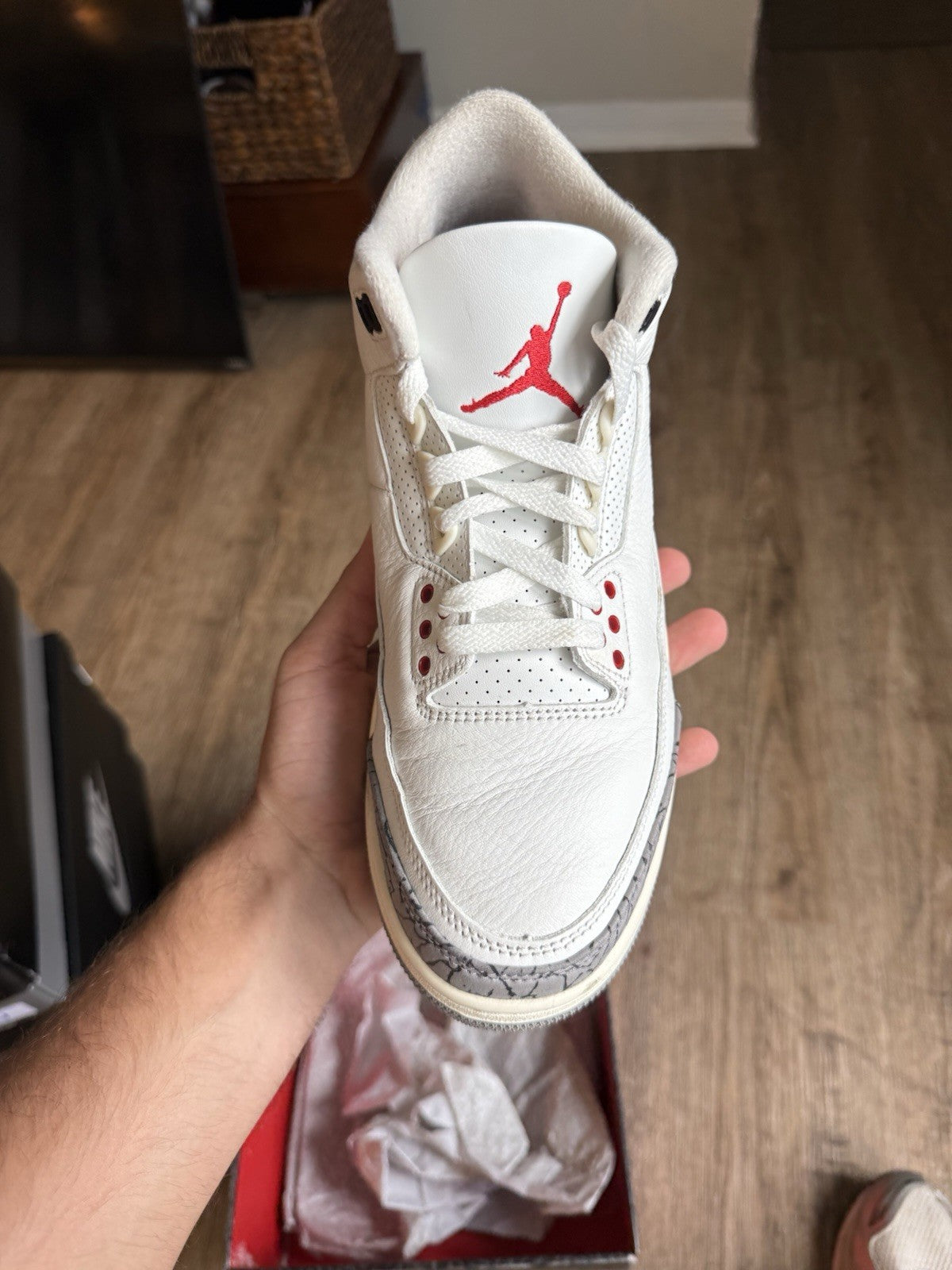 Size 8 - Jordan 3 Retro White Cement Reimagined