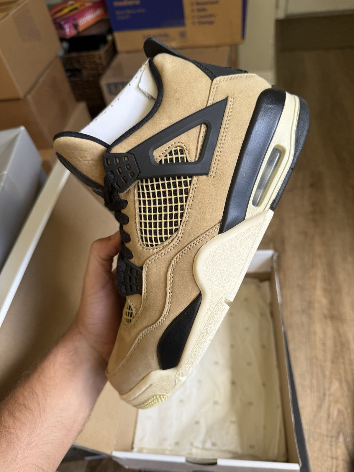 Size 9M/10.5W - Jordan 4 Retro Fossil (Brand New)