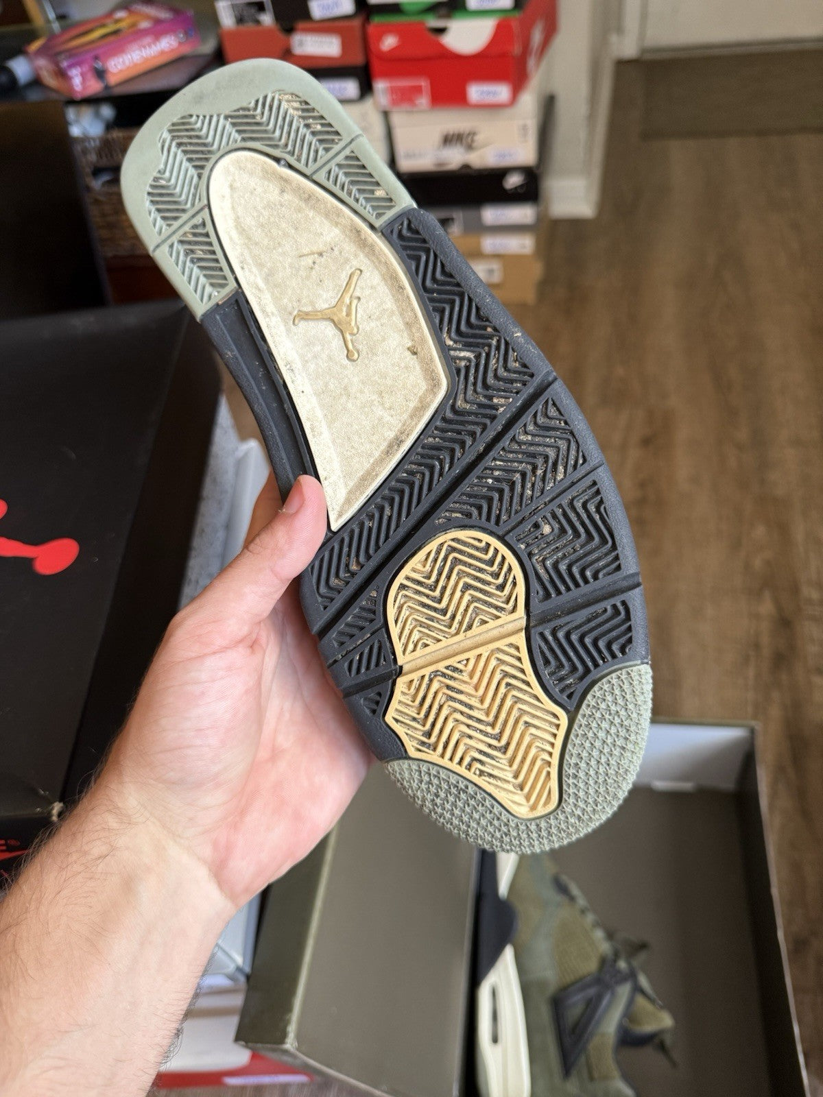 Size 11.5 - Jordan 4 Retro Craft Olive Green
