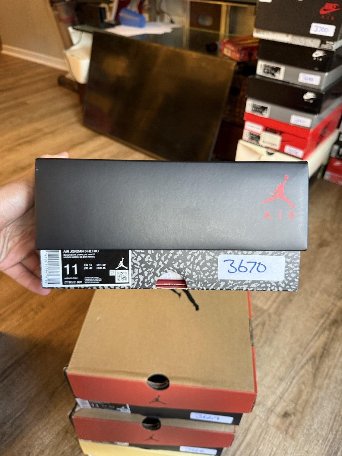 Size 11 -Jordan 3 Retro Black Cat (2025)