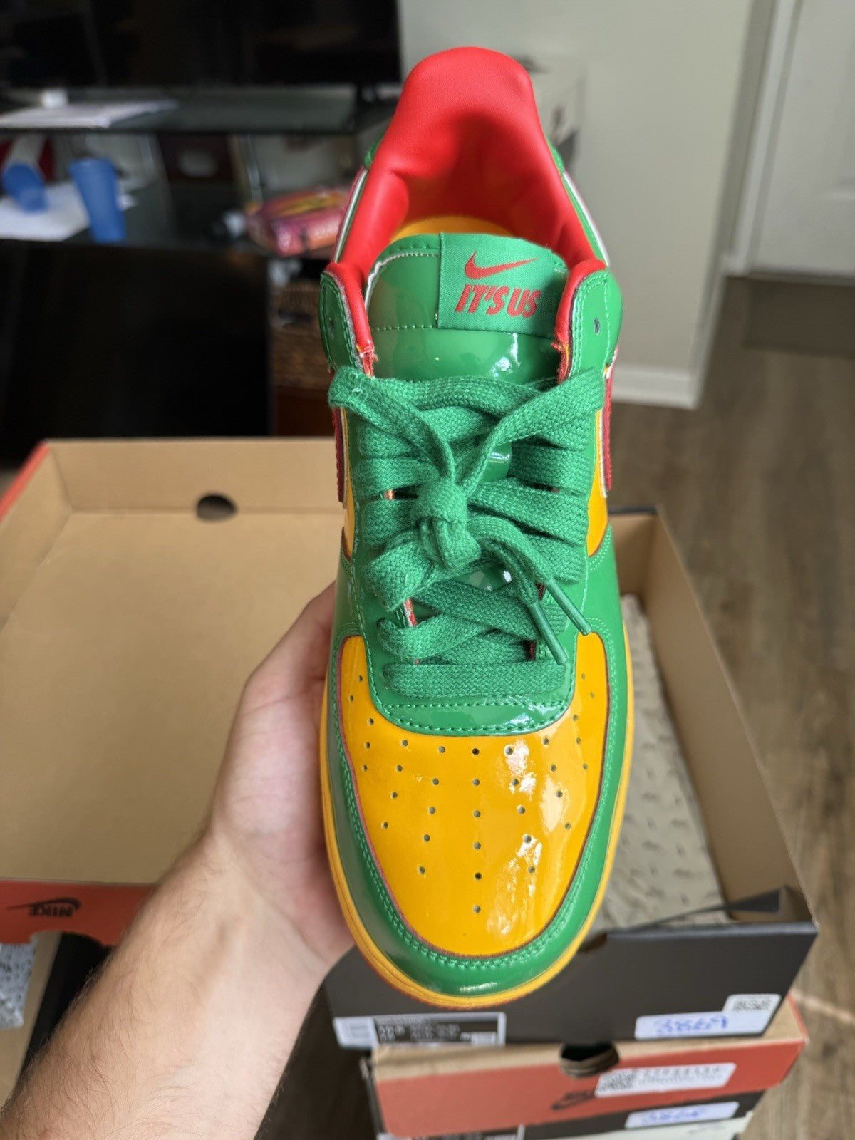 Size 10.5 - Nike Air Force 1 Low Lil Yachty Lucky Green Concrete Boys