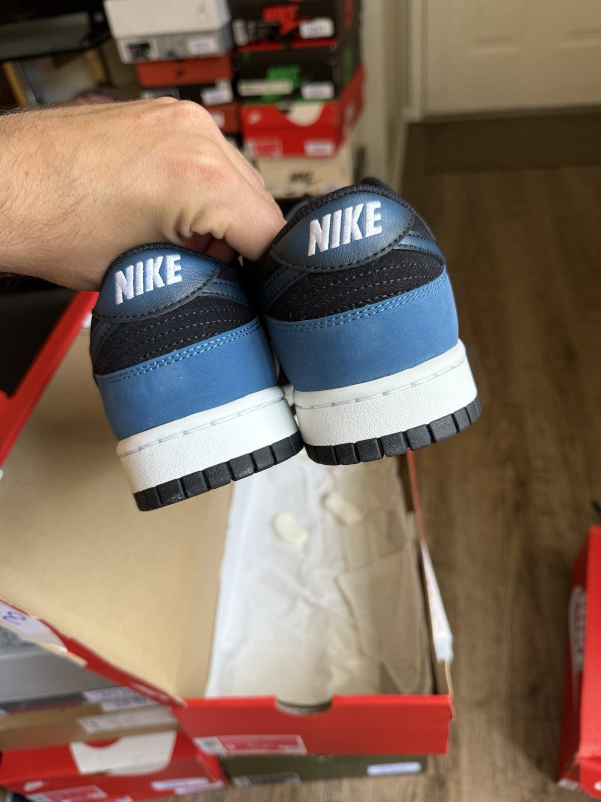 Size 9 - Nike Dunk Low Airbrush - Industrial Blue