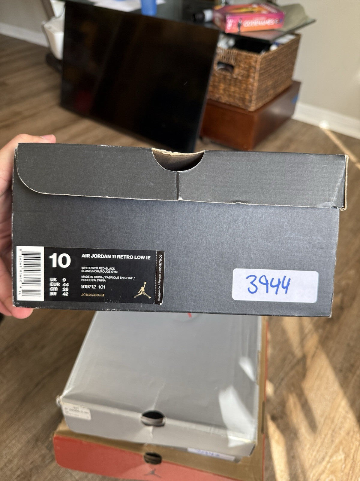 Size 10 - Jordan 11 Retro Low IE Gym Red
