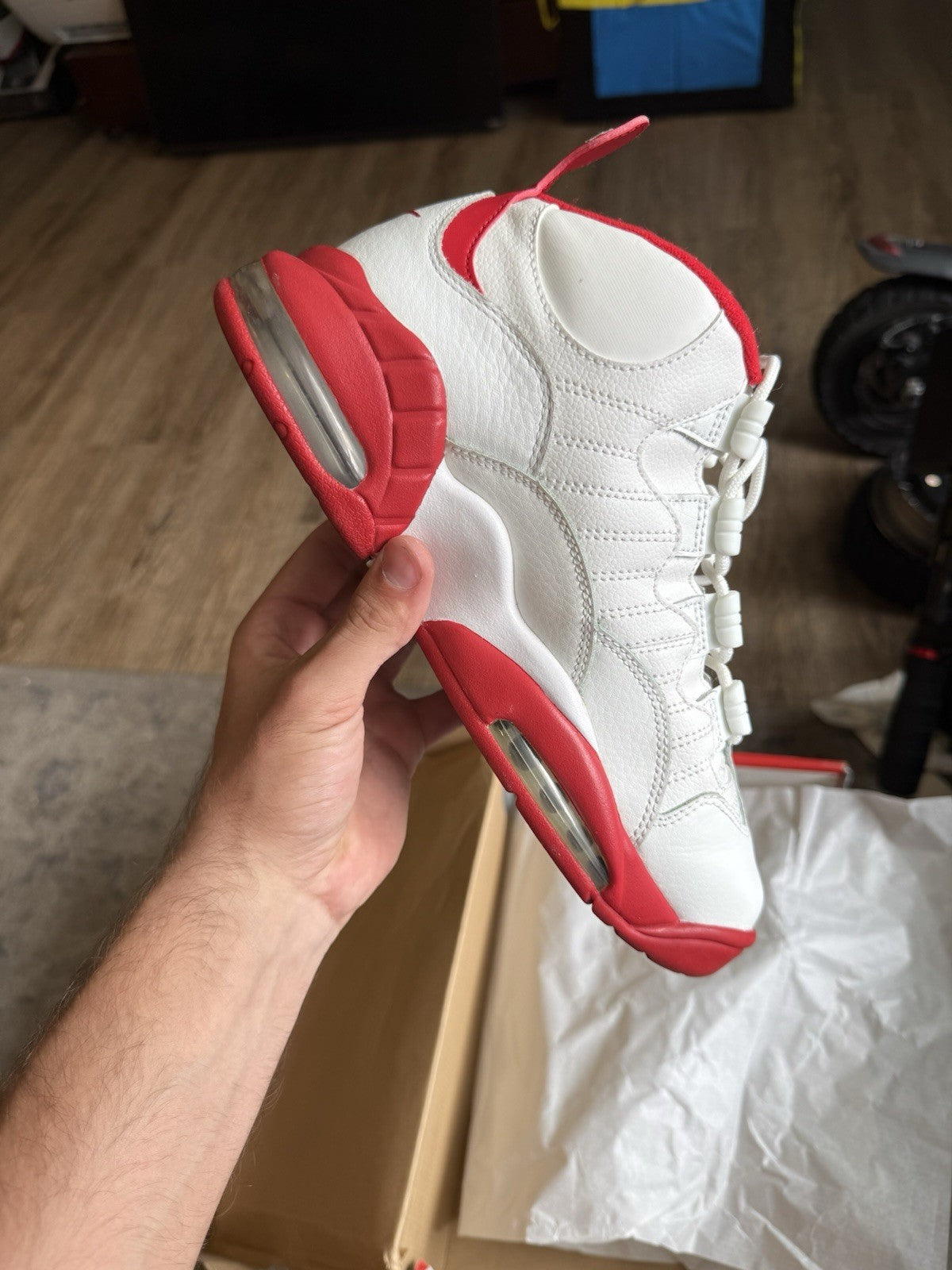 Size 8 - Nike Air Max Sensation Summit White/University Red