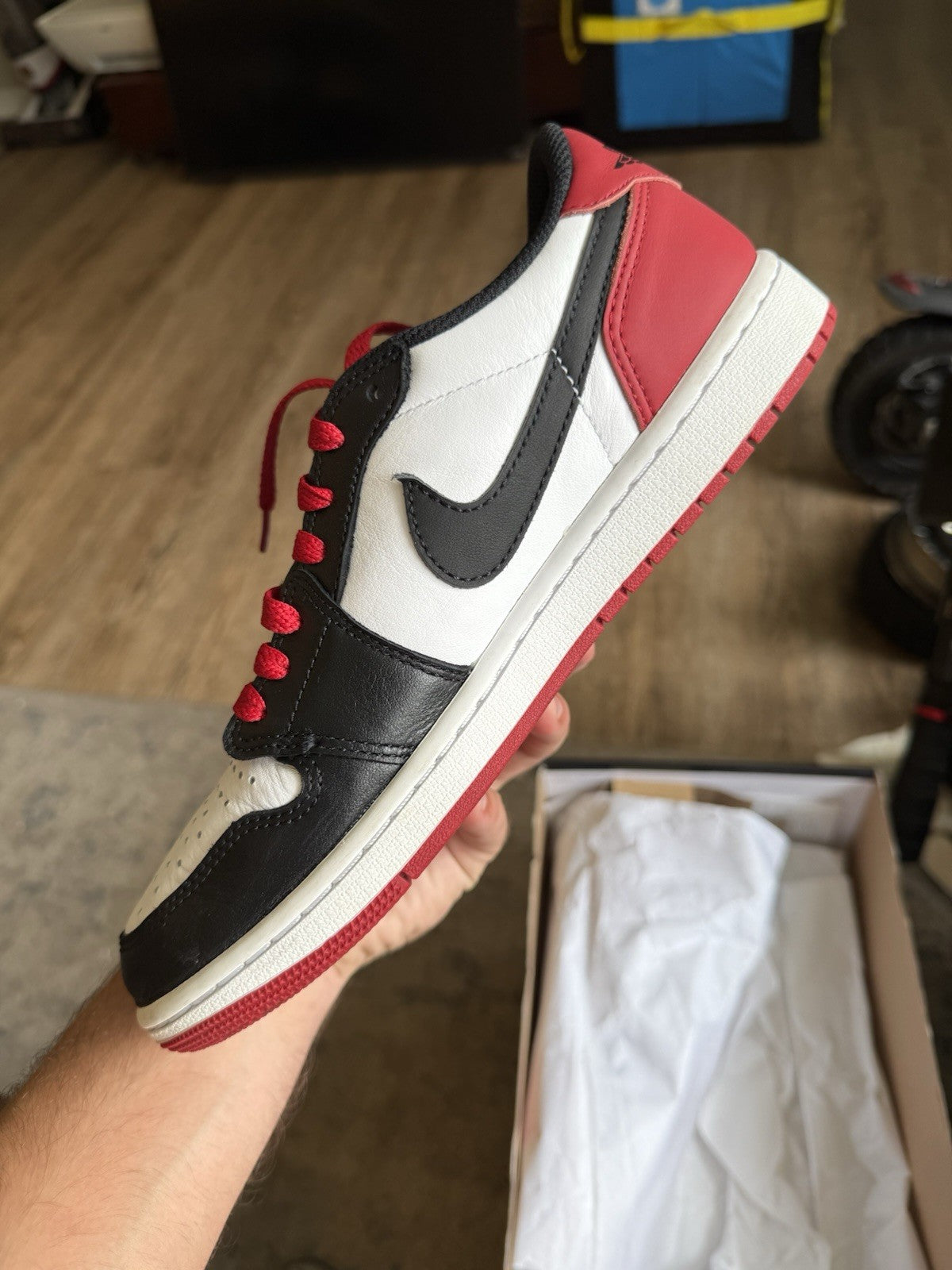 Size 8 - Air Jordan 1 Retro OG Low Black Toe