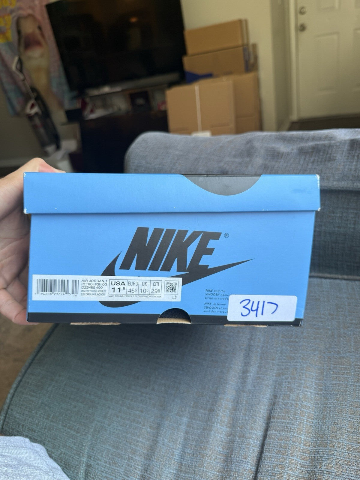 Size 11.5 - Nike Air Jordan 1 Retro OG High UNC Toe