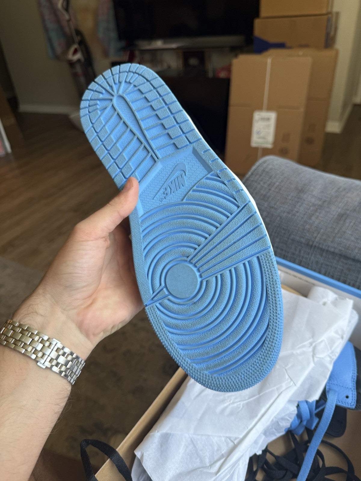 Size 11.5 - Nike Air Jordan 1 Retro OG High UNC Toe