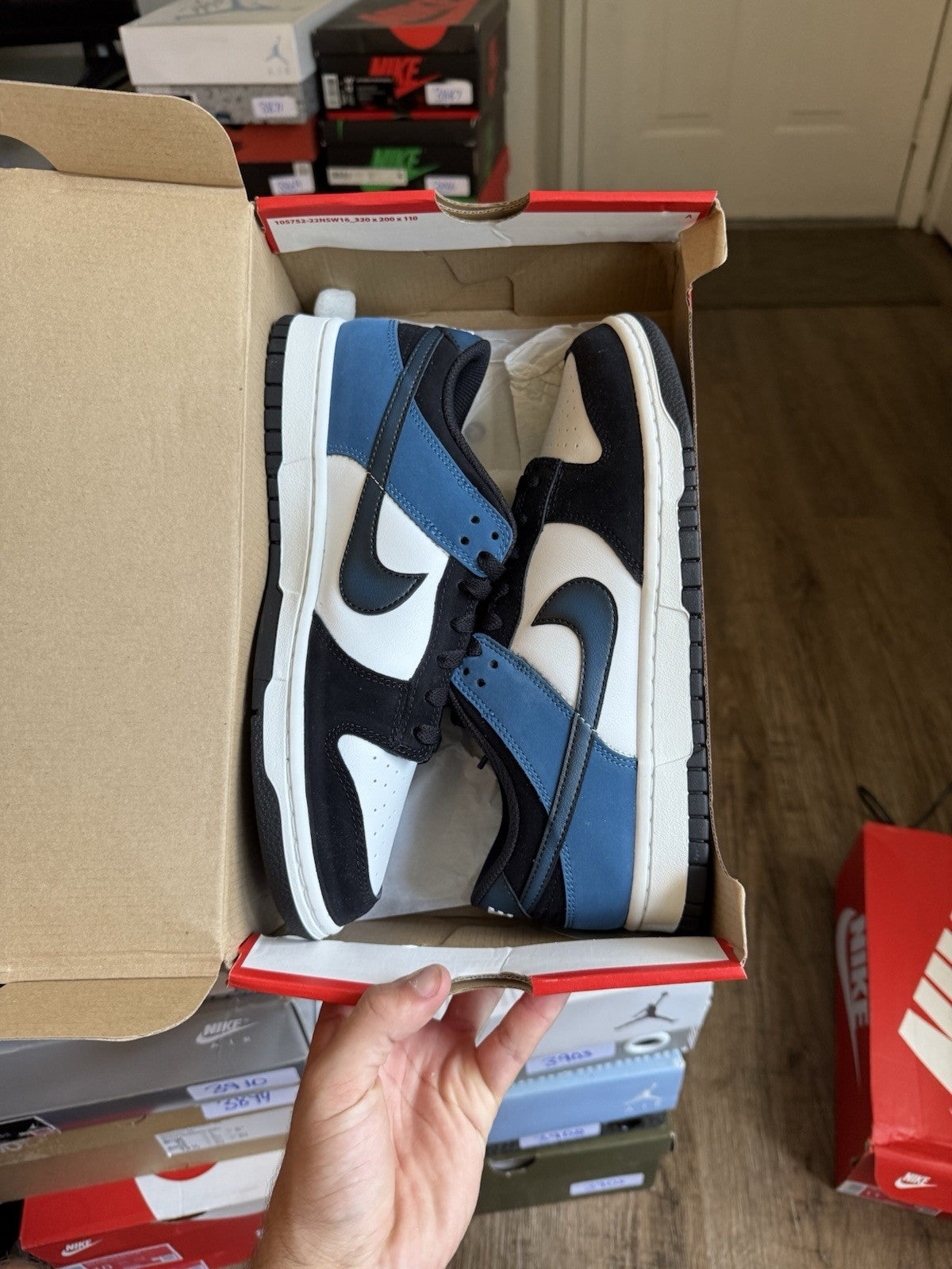 Size 9 - Nike Dunk Low Airbrush - Industrial Blue