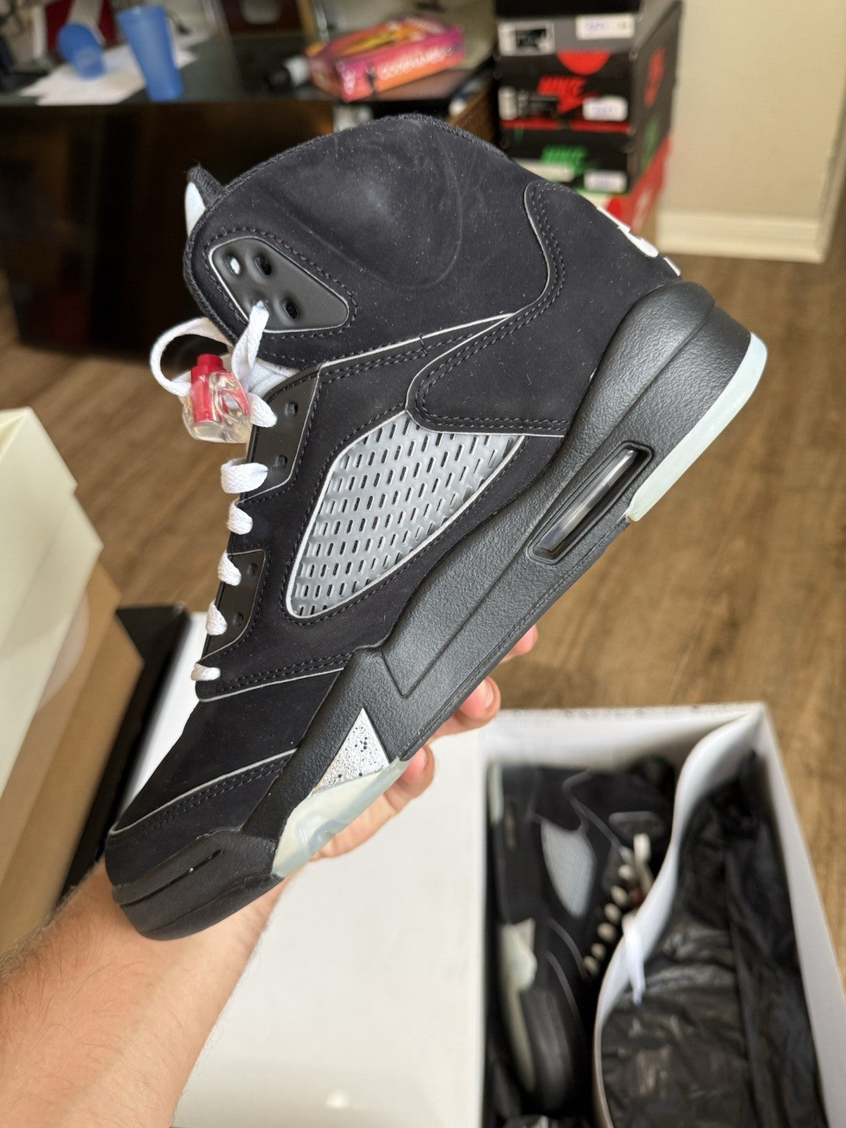 Size 9 - Jordan 5 Retro Black Metallic Reimagined